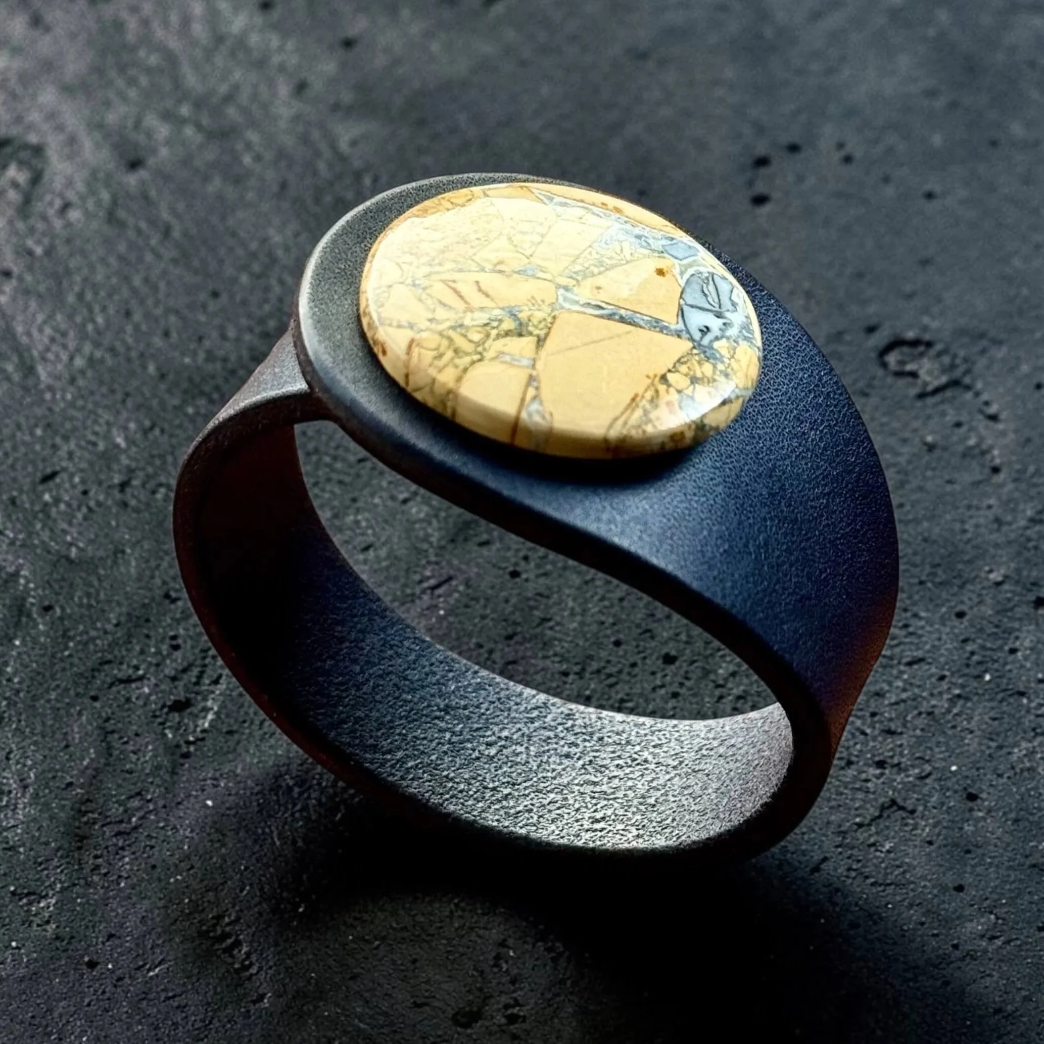 Natural-maligano-jasper-blue-leather-bracelet-side-view.jpg
