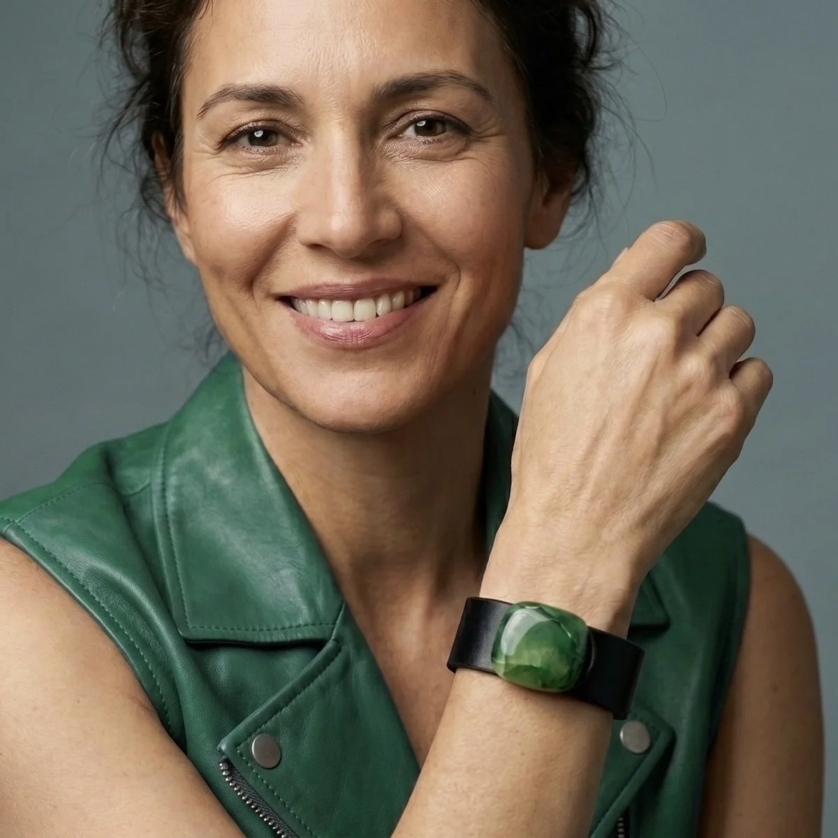 Natural-paradise-jade-black-leather-bracelet