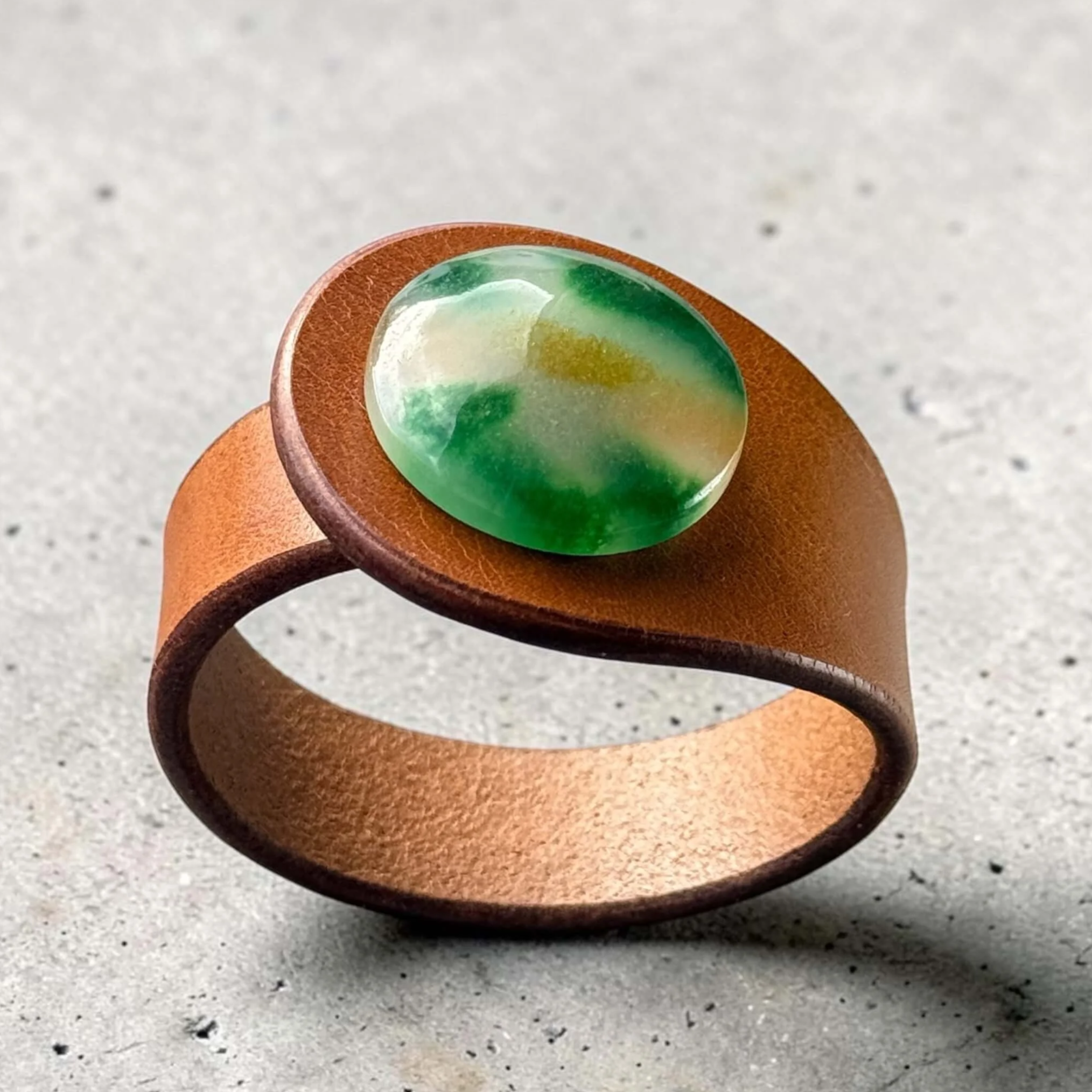 jade-brown-leather-bracelet-1-stone-front-Freak-Like-Me.png