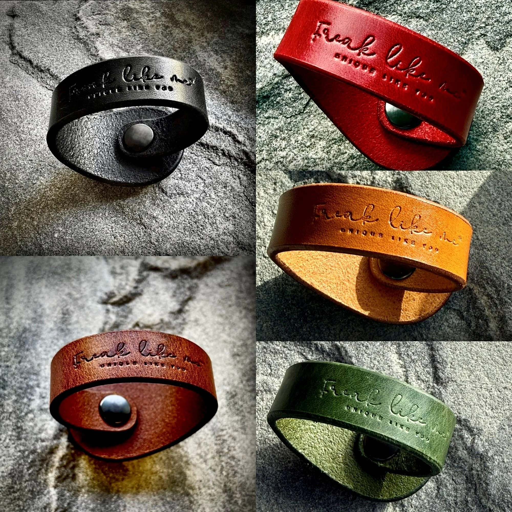 Black, Brown, Mustard, Red and Green leather strap..jpg