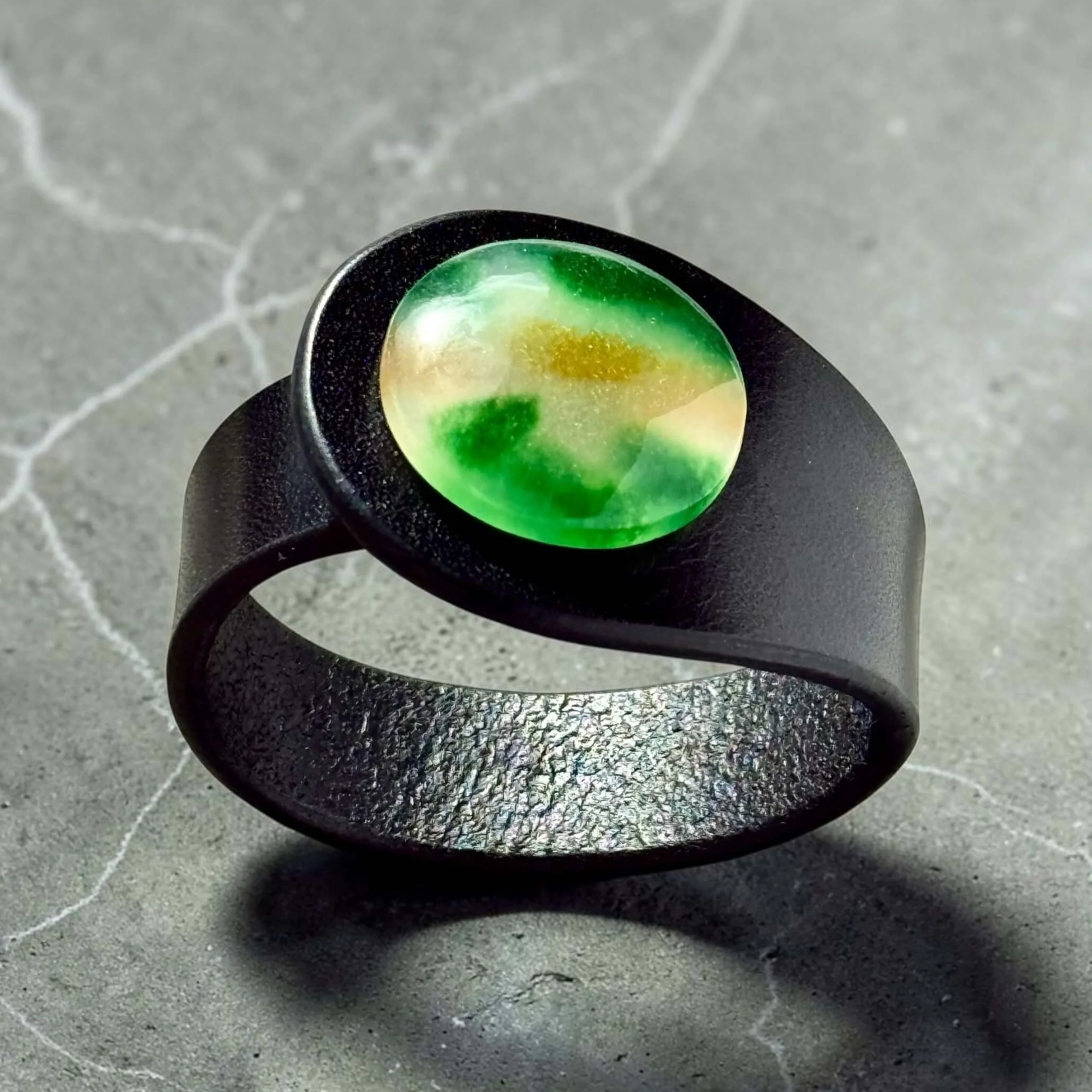 jade-black-leather-bracelet-1-stone-front-Freak-Like-Me.png
