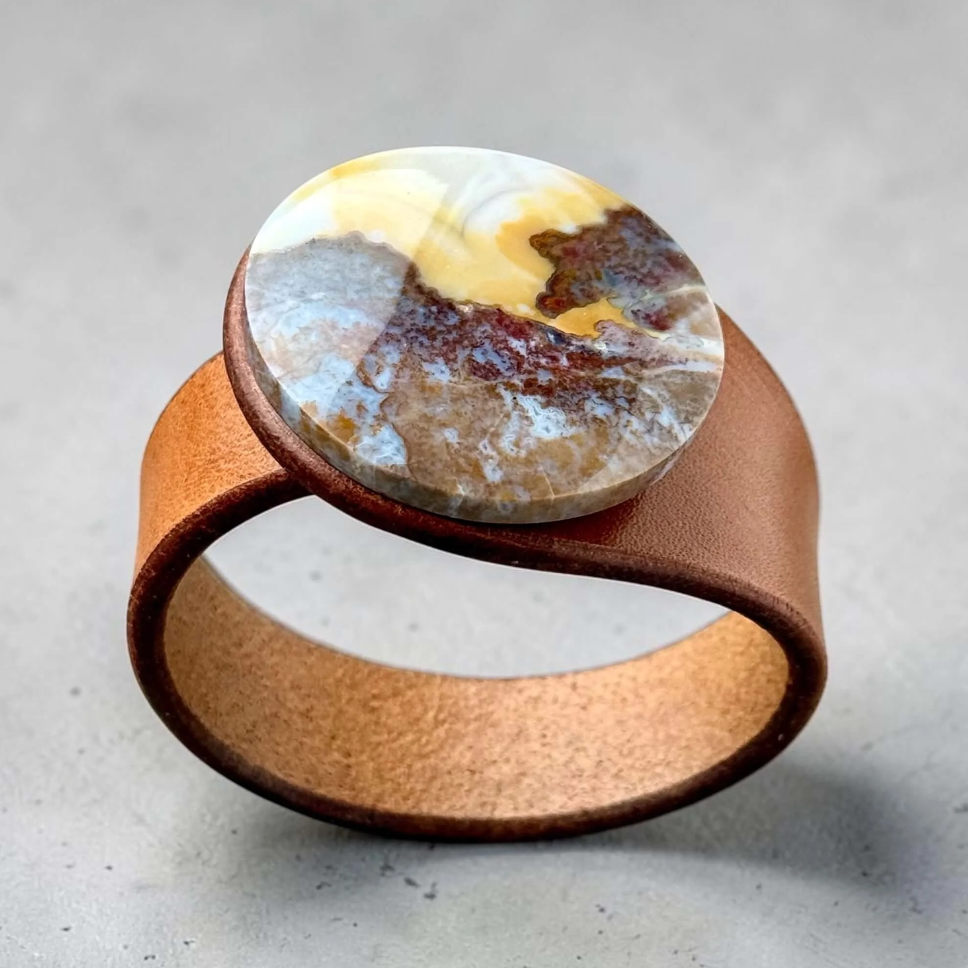 moss-agate-in-jasper-gemstone-brown-leather-bracelet-from-front.png