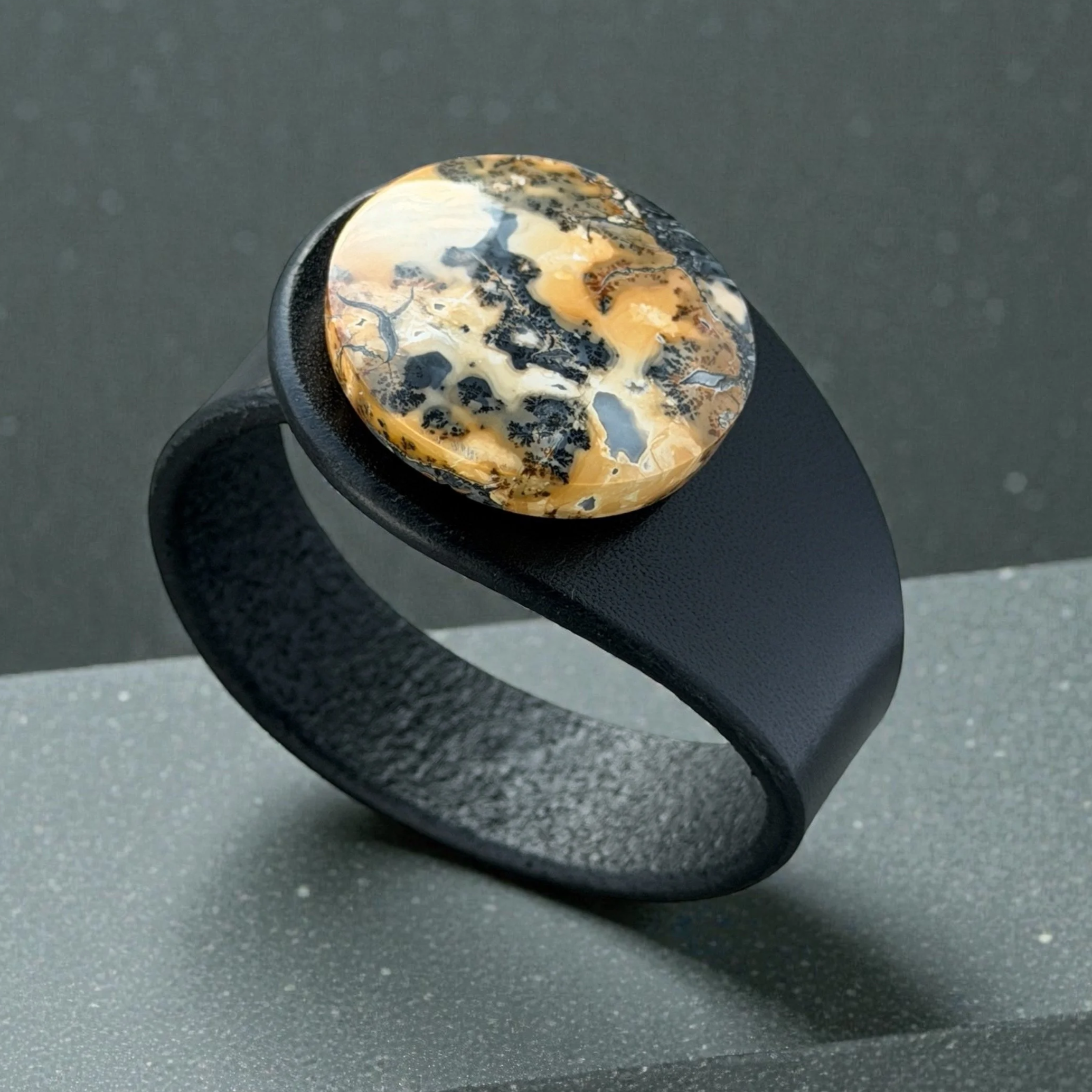 natural-maligano-jasper-black-leather-bracelet-side-view.png