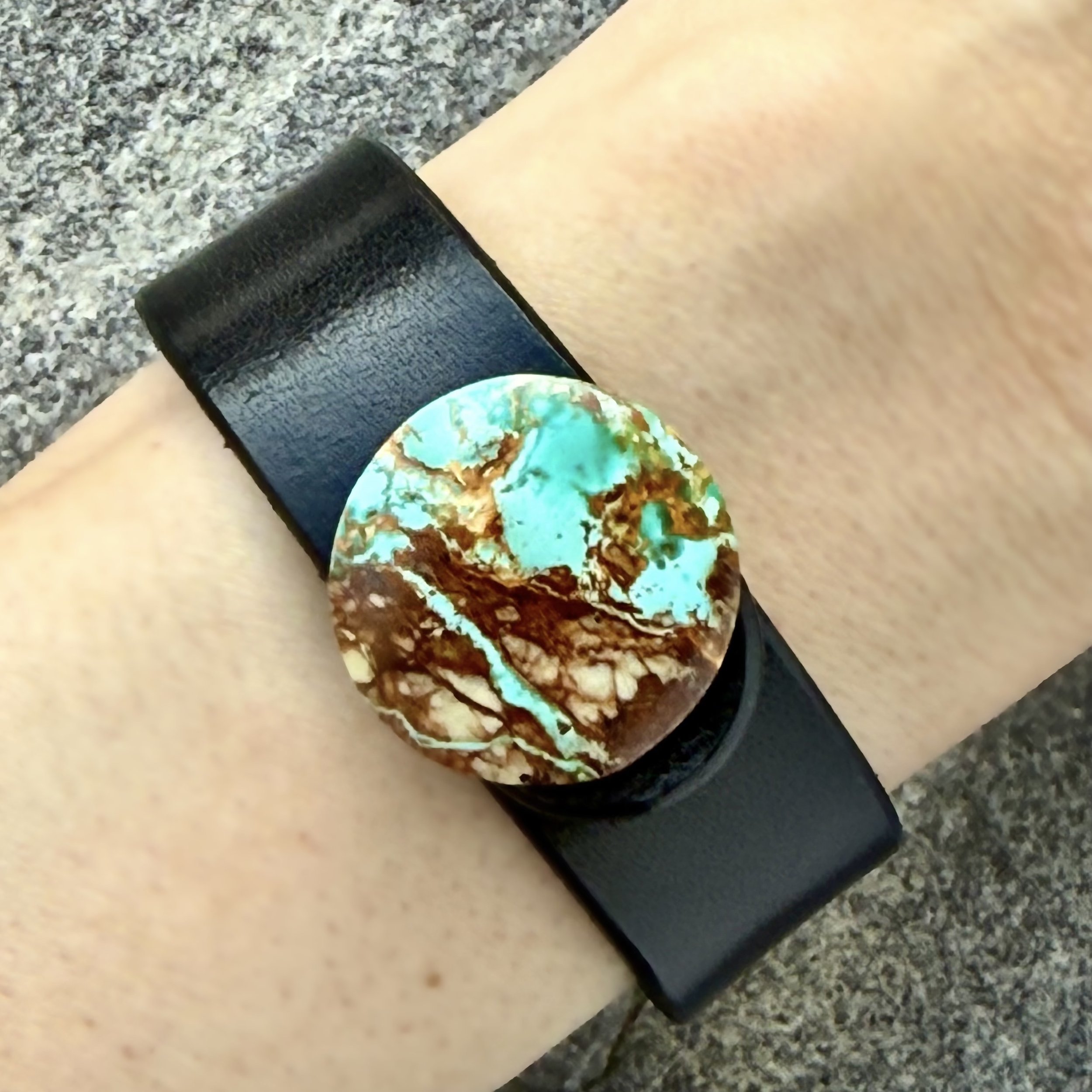 natural-royston-turquoise-black-leather-bracelet-on-wrist.jpeg