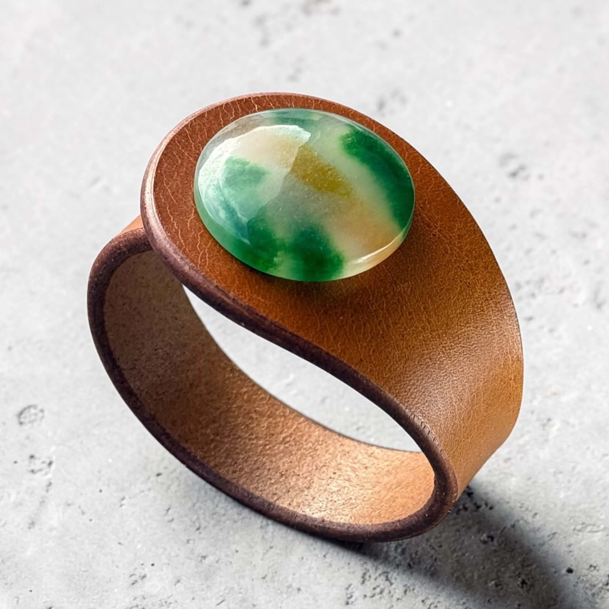 jade-brown-leather-bracelet-1-stone-side-Freak-Like-Me.png