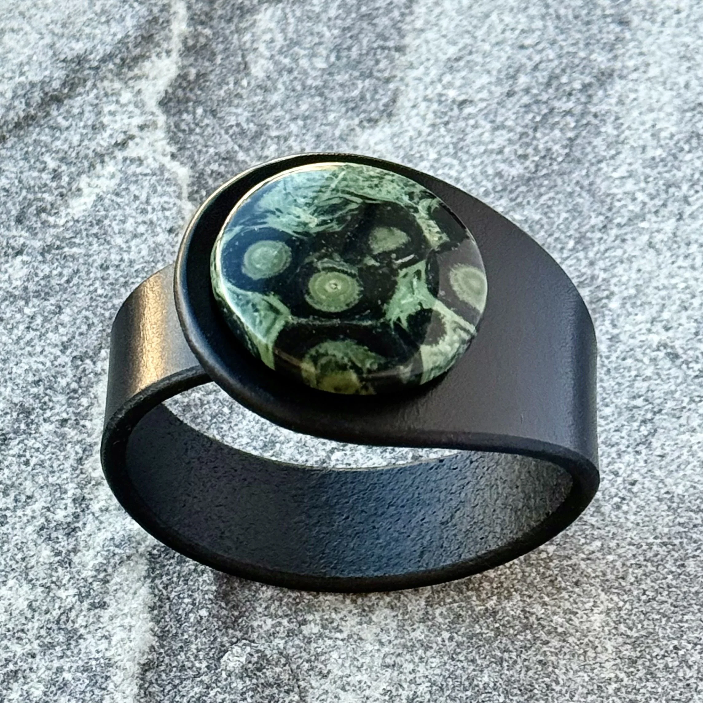 Natural Star Galaxy Jasper Leather Bracelet