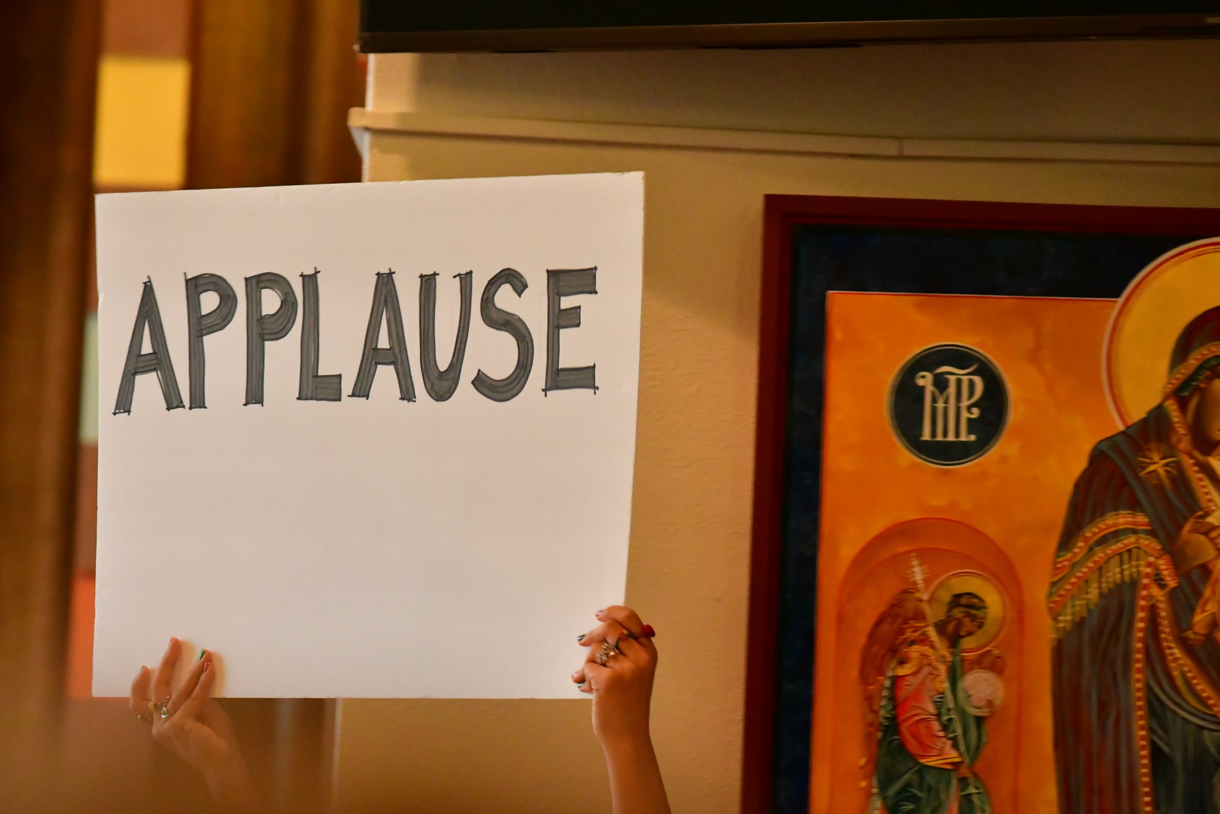 Applause sign St. Mark's.JPG