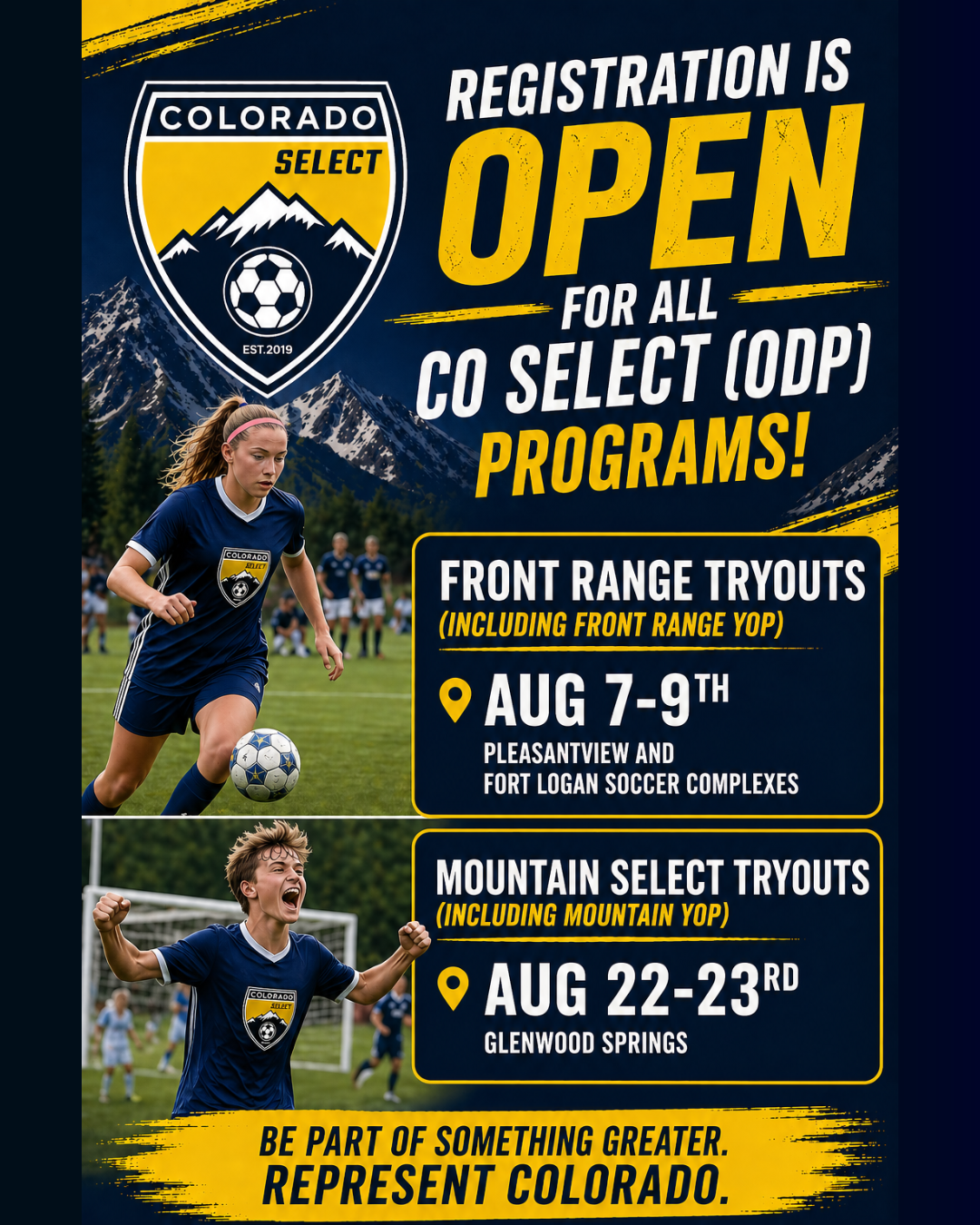 Colorado Select Tryout Registration Open