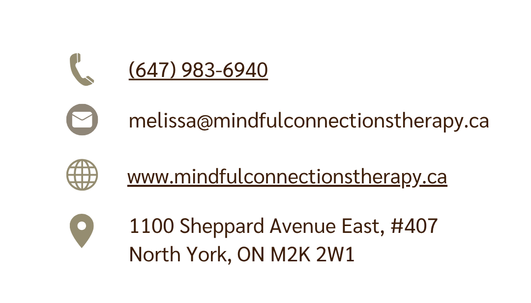 In-person therapy in North York (Leslie & Sheppard) & virtual therapy across Ontario Melissa Huang, Registered Psychotherapist (Qualifying) | College of Registered Psychotherapists of Ontario