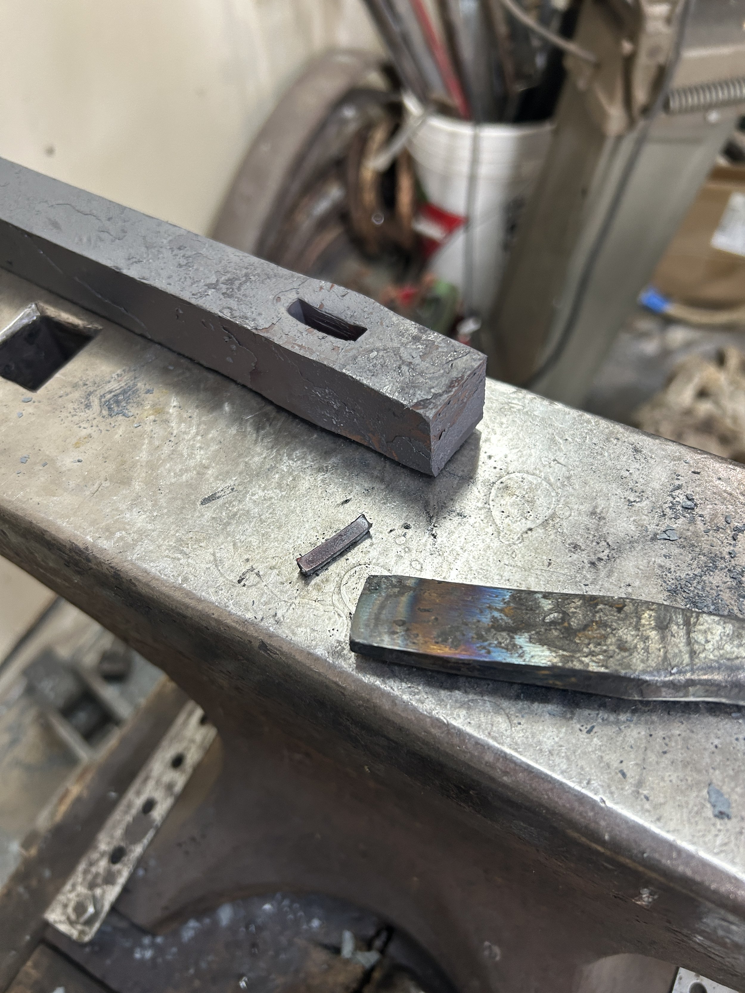 Slot punch in use