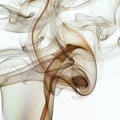 Swirling smoke in shades of brown and gray