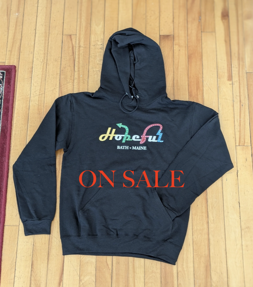 Black Bath Maine Unisex Hopeful Hoodie - Jerzees NuBlend Midweight