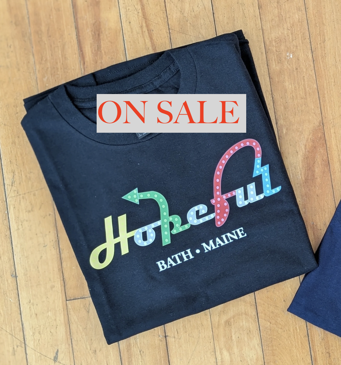 Bath Maine Black Unisex Hopeful Adult Tee | Gildan Ultra Cotton