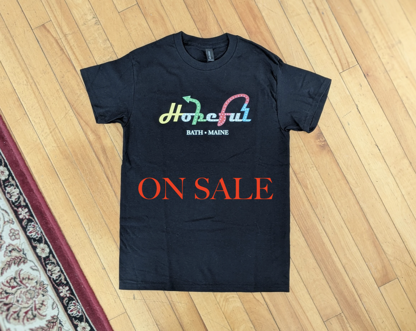 YOUTH Bath Maine Black Unisex Hopeful Tee | Gildan Ultra Cotton