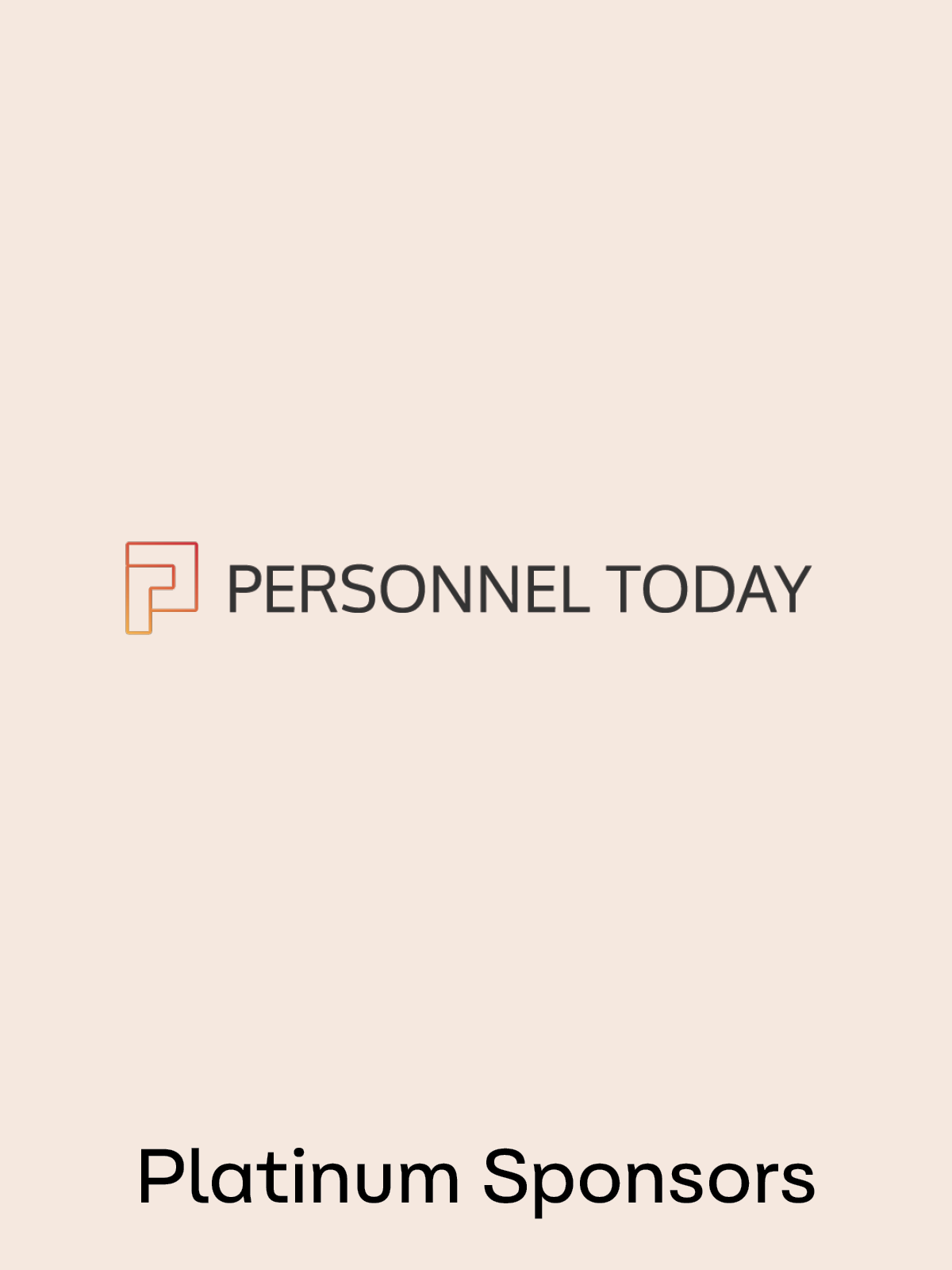 Personnel Today logo with the words 'Platinum Sponsors' underneath.