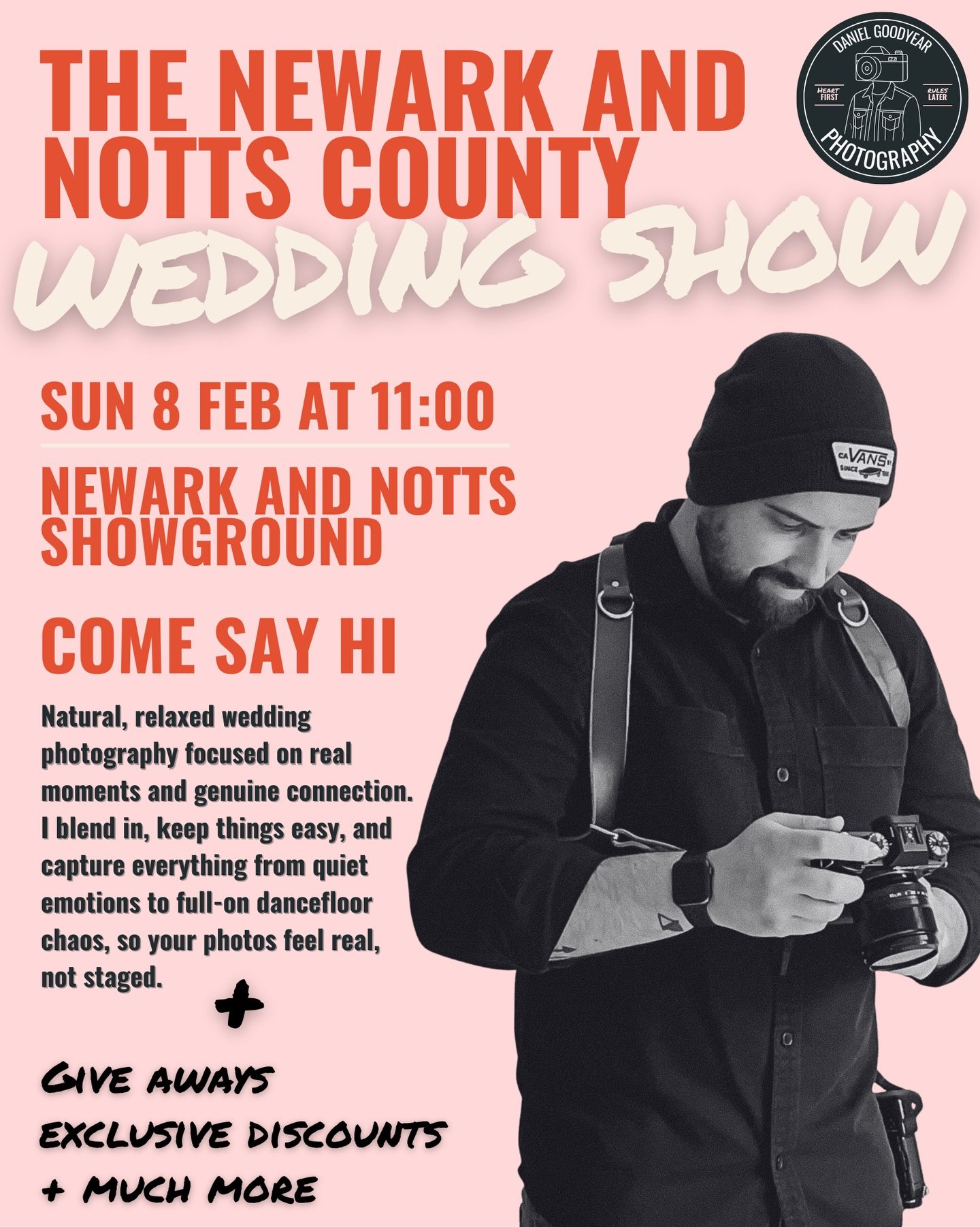 Stop by and say hi! 👋🏼

I&rsquo;m so excited to announce that I&rsquo;ll be at the Newark and Notts County Wedding Show on Sunday, 8th February! If you&rsquo;re currently planning your big day and looking for a photographer who prioritizes real mom