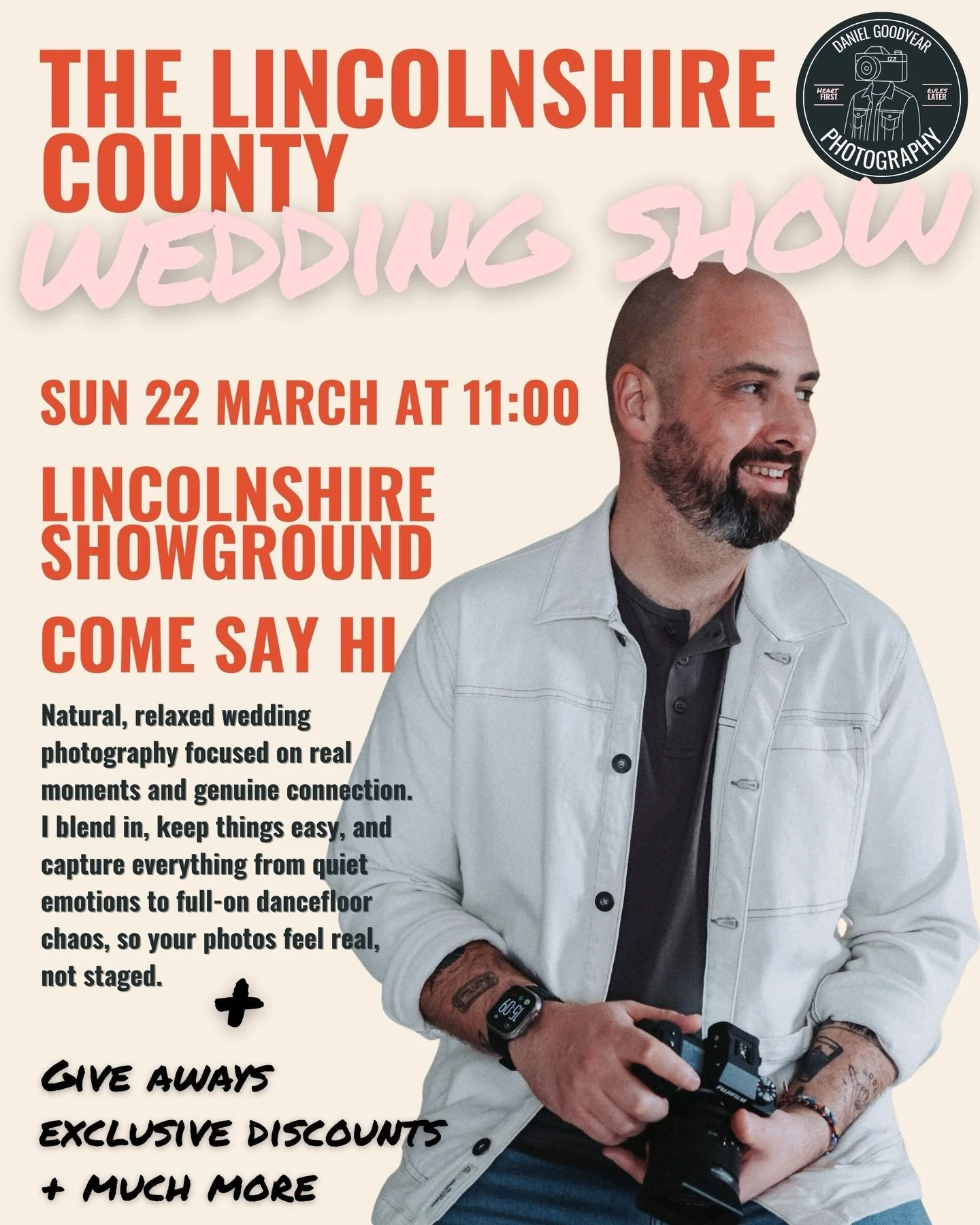 ❤️&zwj;🔥NEWLY ENGAGED ASSEMBLE❤️&zwj;🔥

This Sunday, I&rsquo;ll be at the Lincolnshire Showground (find me at Stand 46!) ready to chat about how we can capture your day📸

To make your visit even sweeter, I&rsquo;ve got free goodie bags, exclusive 