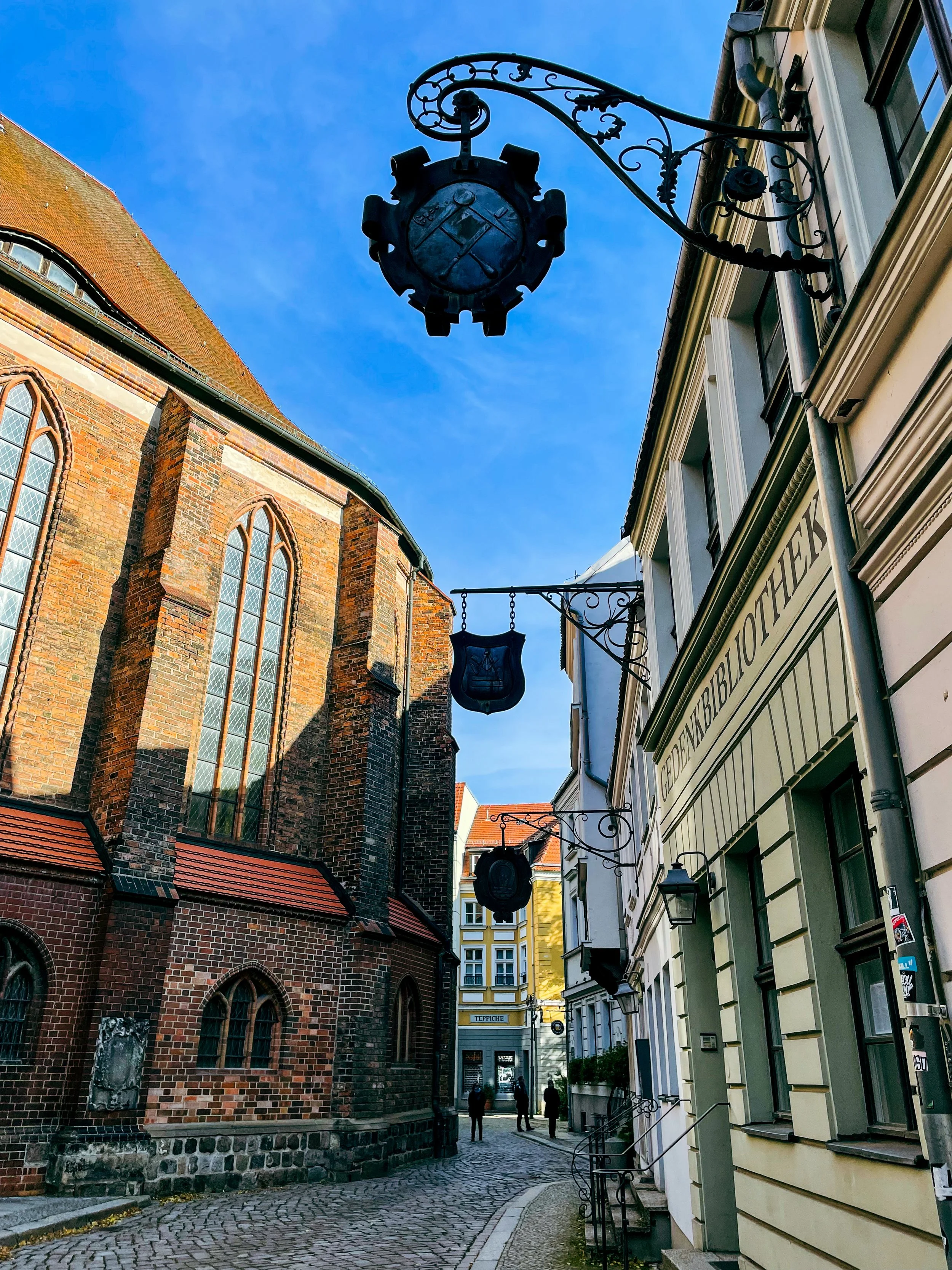 Old Town Berlin Street and iron street sign