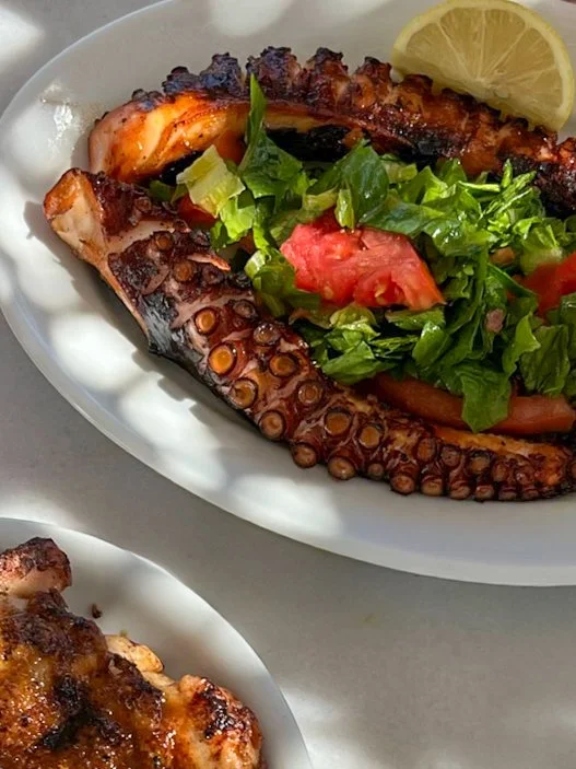 Plate of Grilled Octopus at Kiki Tavern on Mykonos