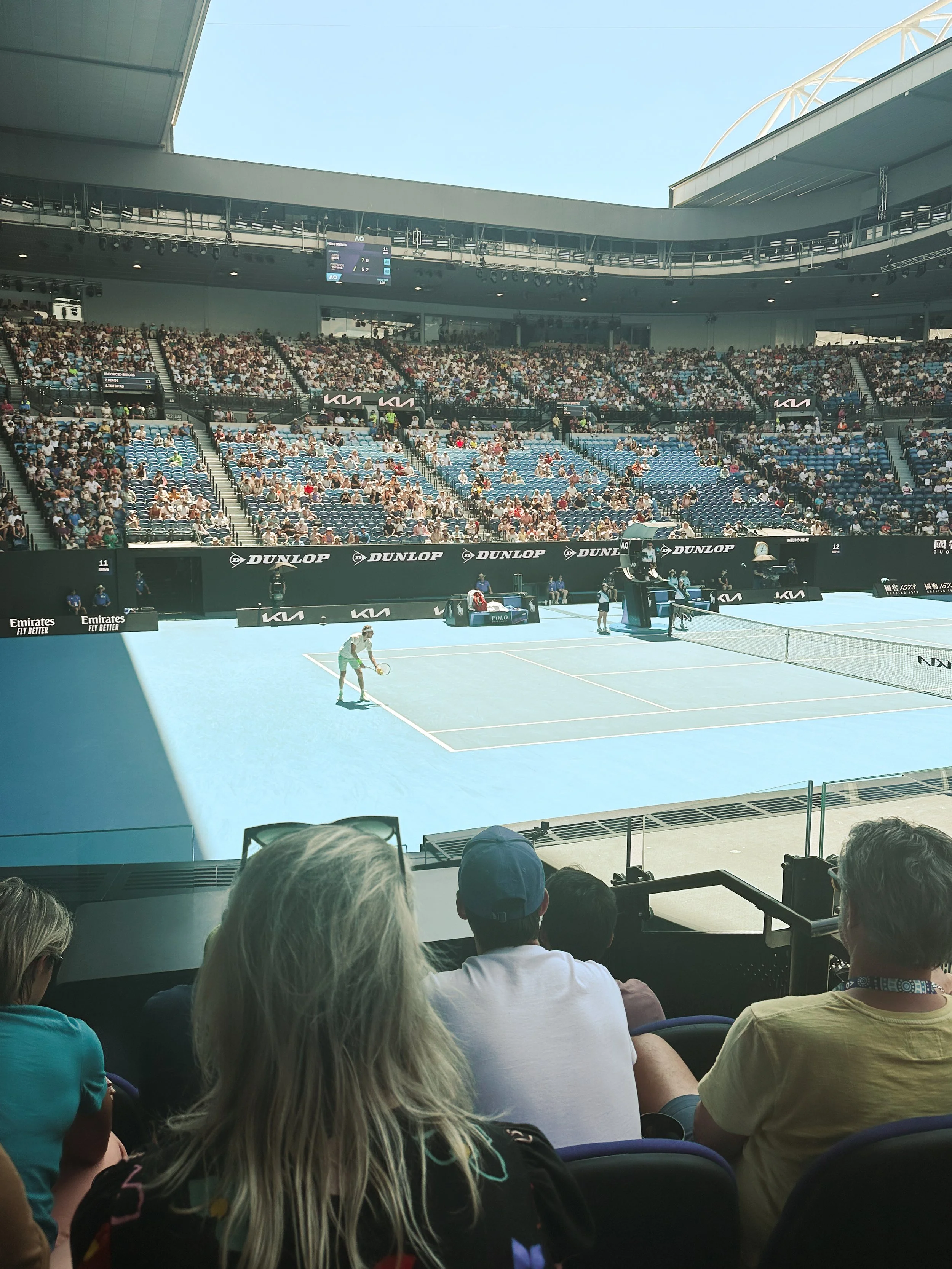 View from Australian Open's Player Box 