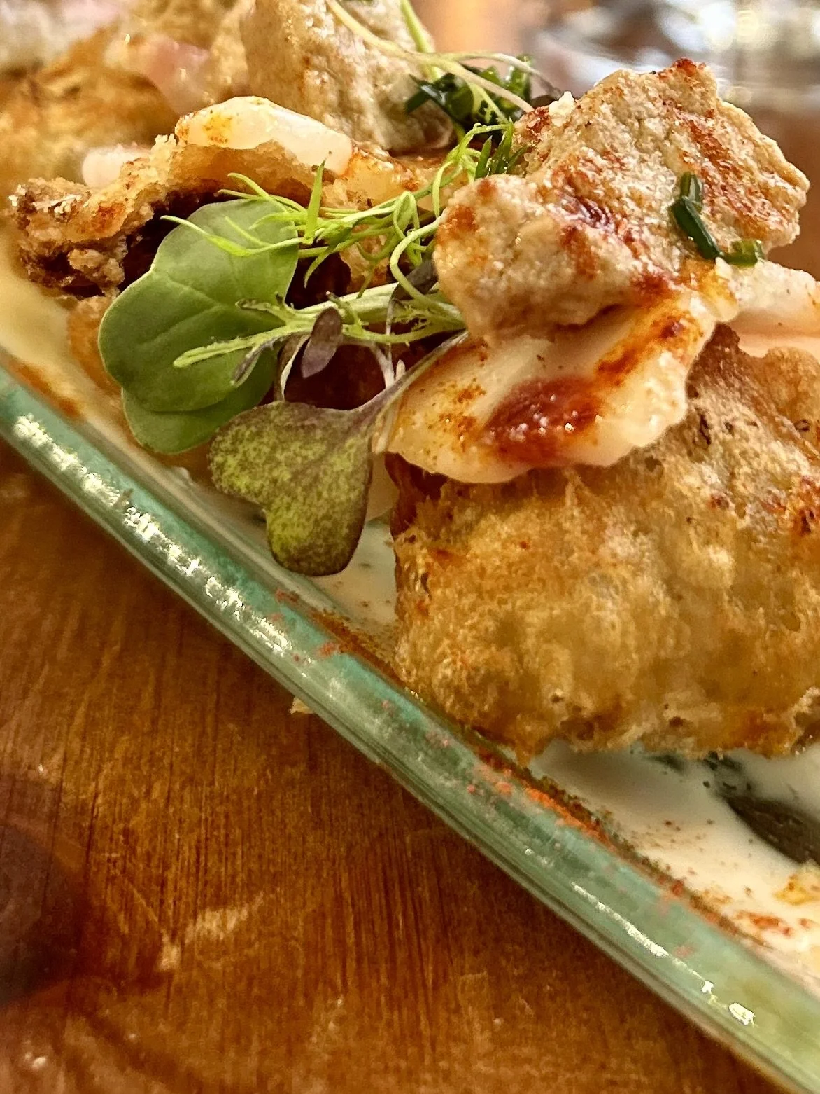 Crispy dish at La Telefonica in Granada, Spain