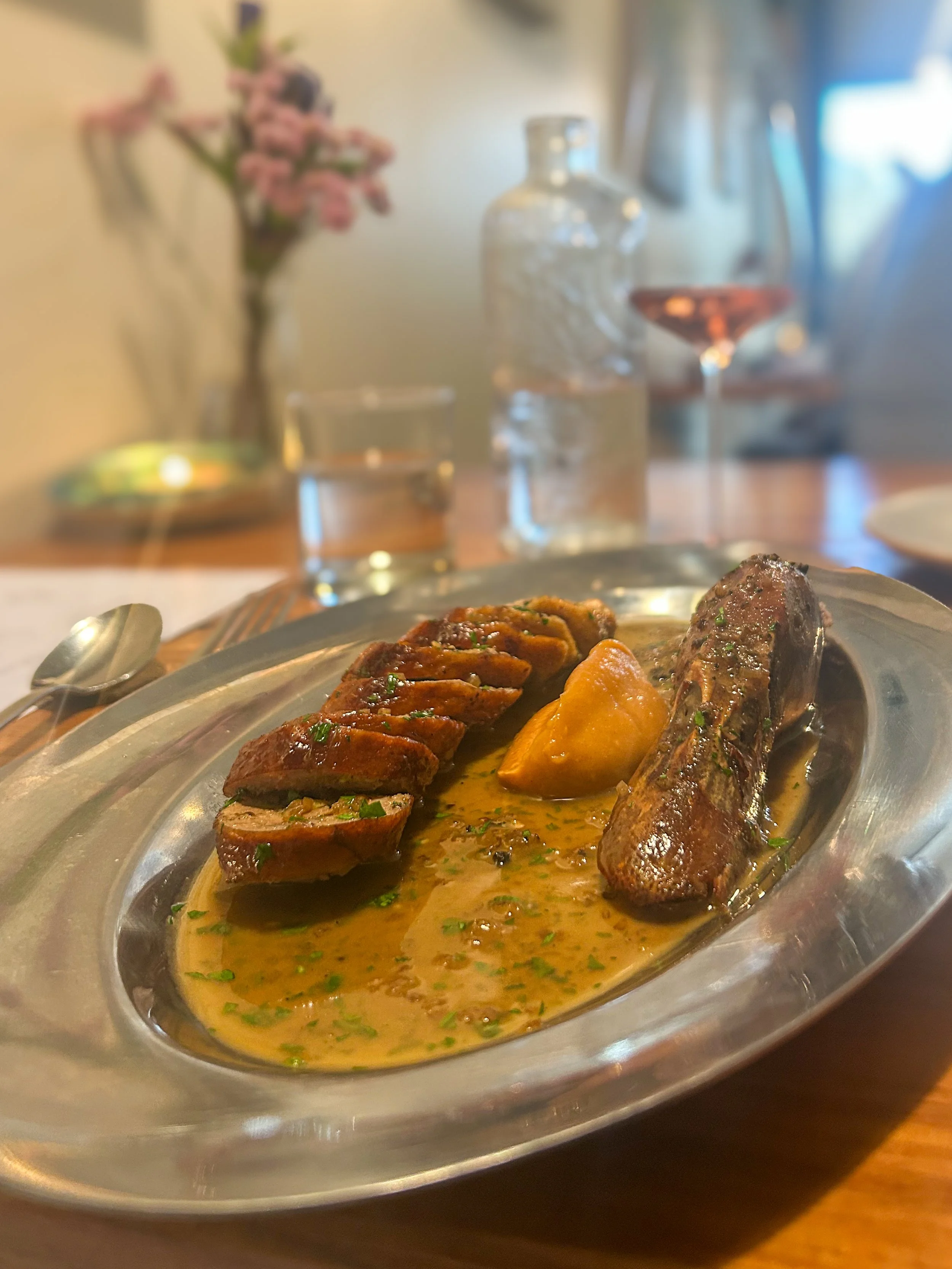 The Duckhead Sausage special at Gatherings in Christchurch, New Zealand