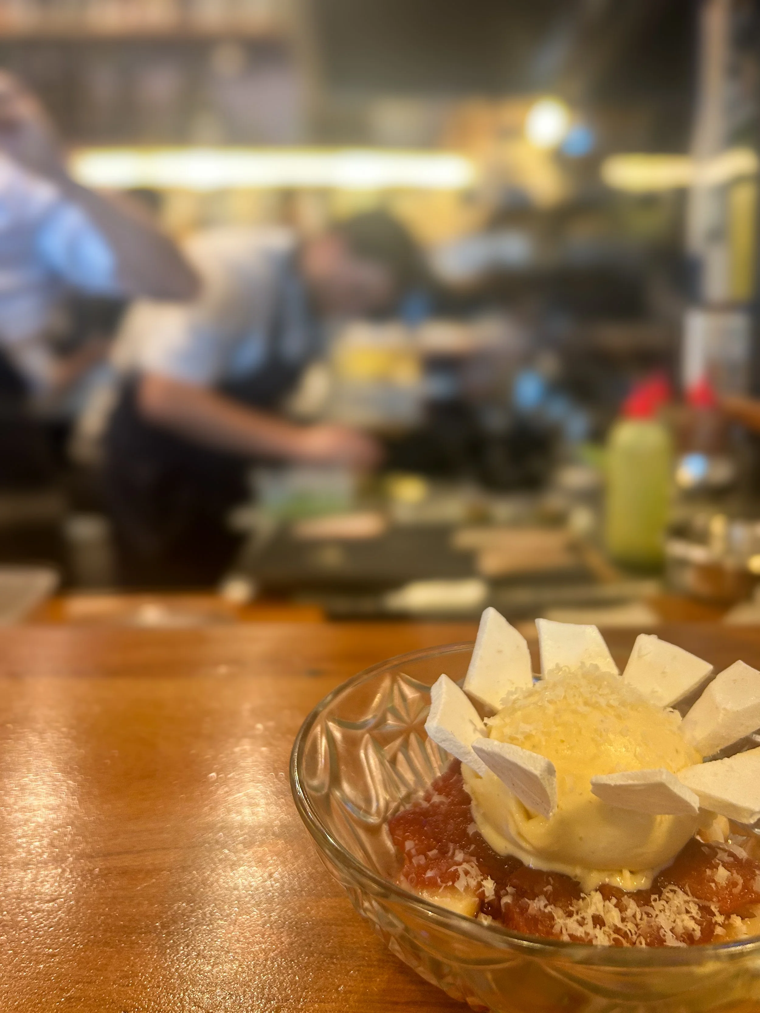 Frozen Rosemary Cheesecake with Quince and Macadamia at Graze Wine Bar in Wellington, New Zealand