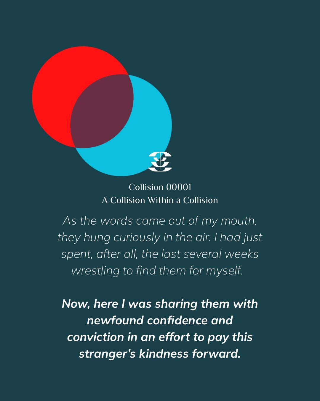 Collisions are the unplanned moments that make travel matter. 

A conversation that shifts something, a stranger who becomes a mirror, a place that hands you a piece of yourself you didn&rsquo;t even know was missing.

Each impact reveals a truth, le