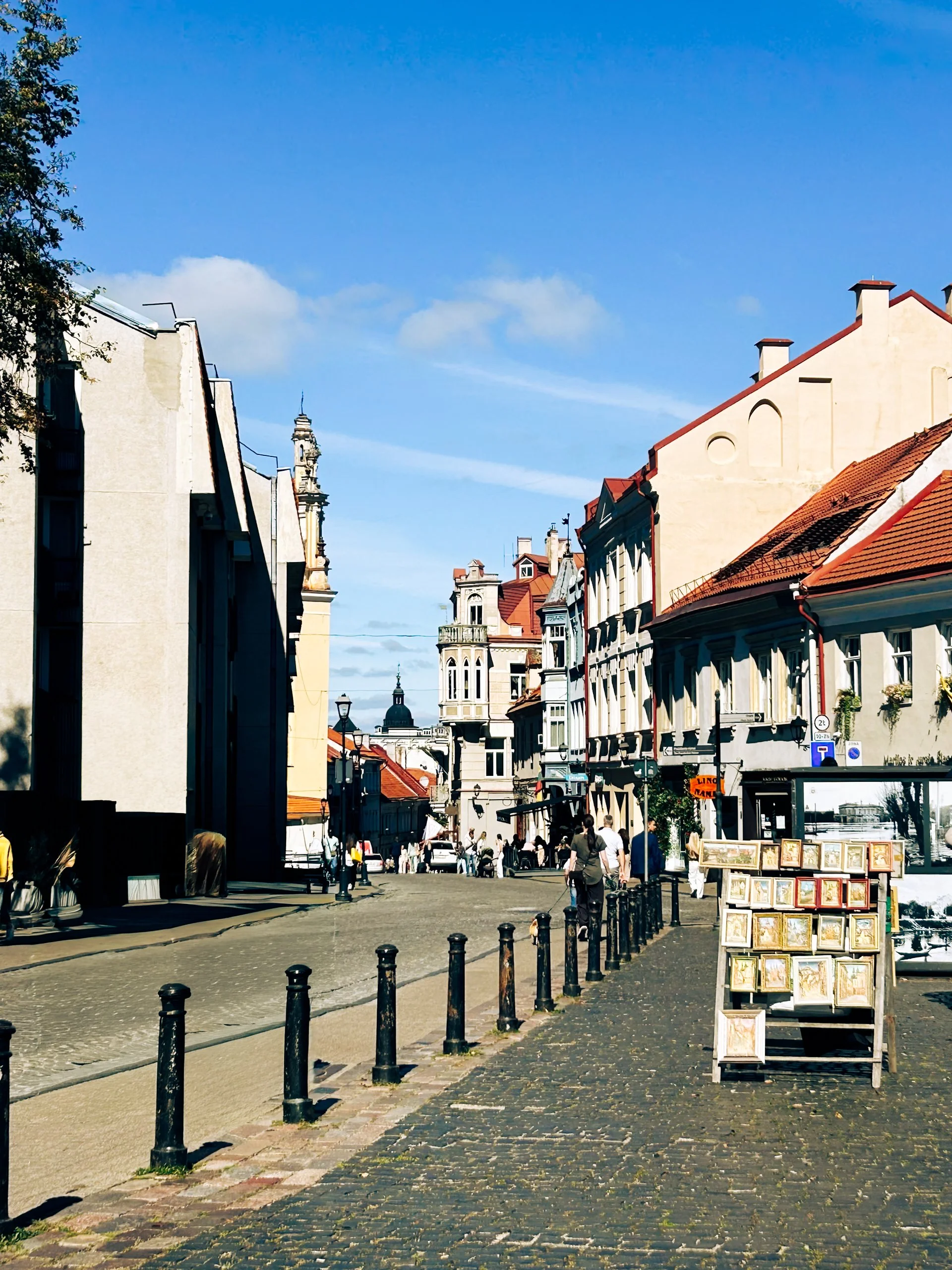 the main street in Vilnius' Old Town