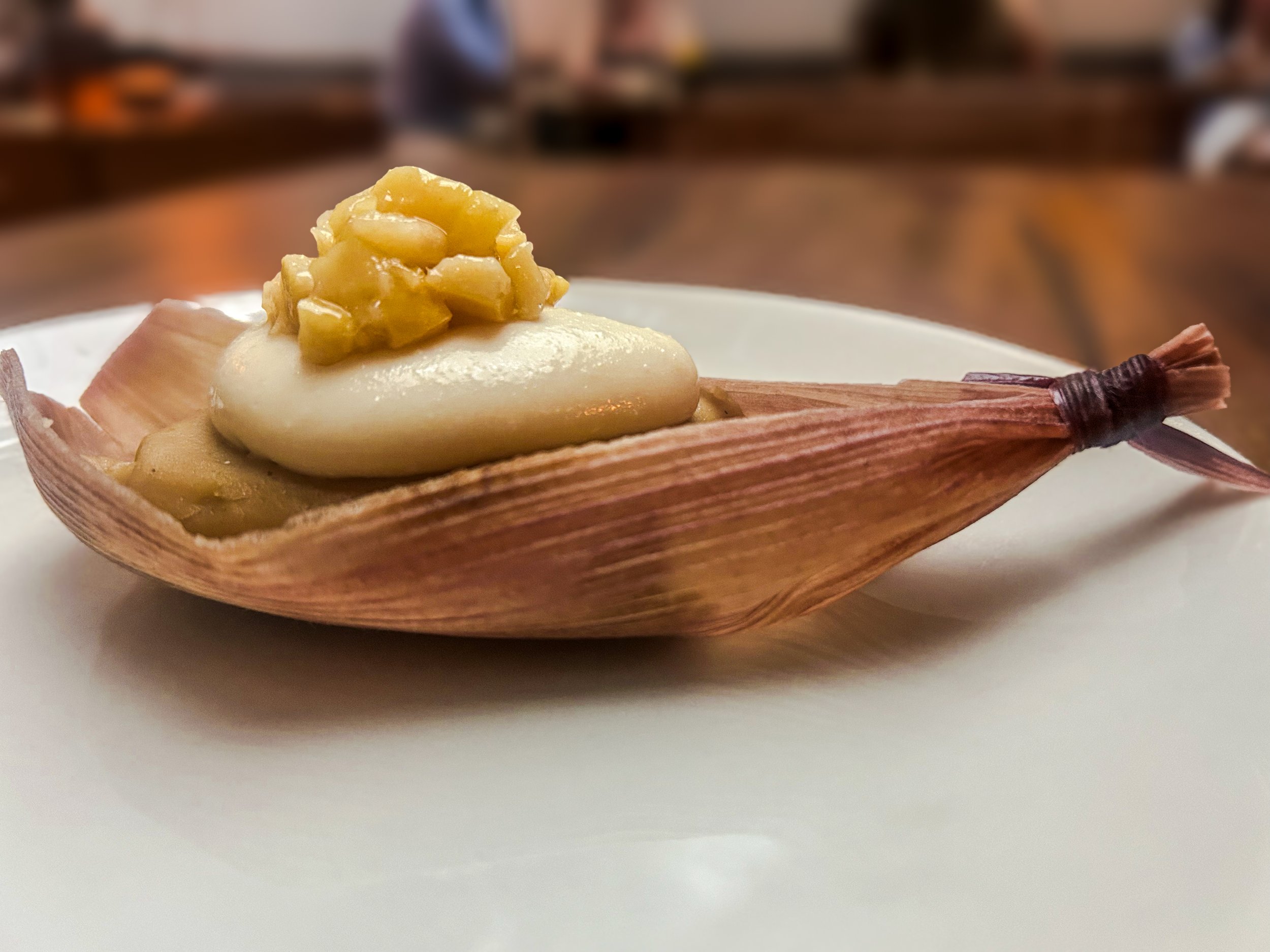 The Guava Tamale dessert at Pujol in Mexico City