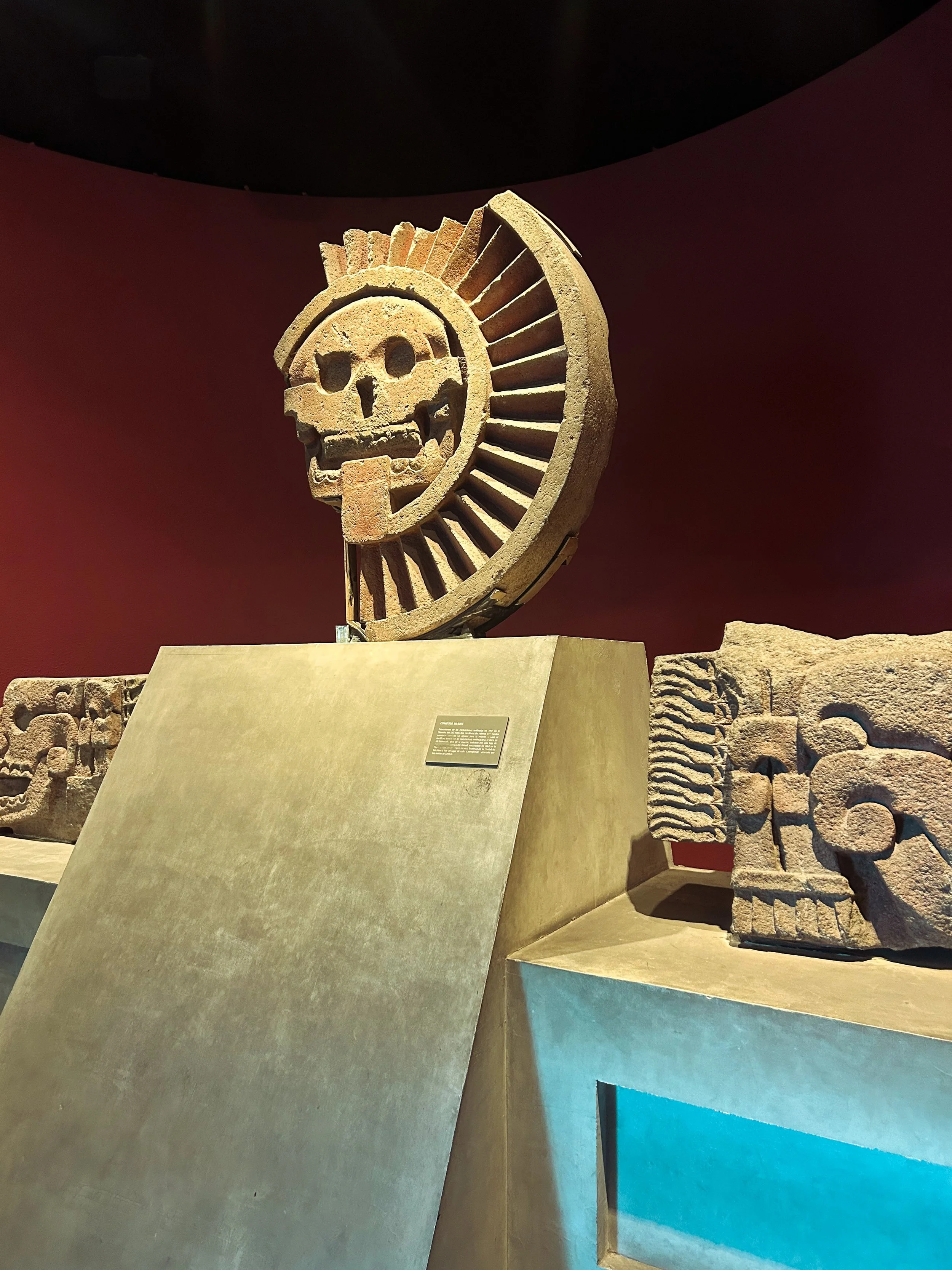 Artifact inside the Anthropology Museum in Mexico City