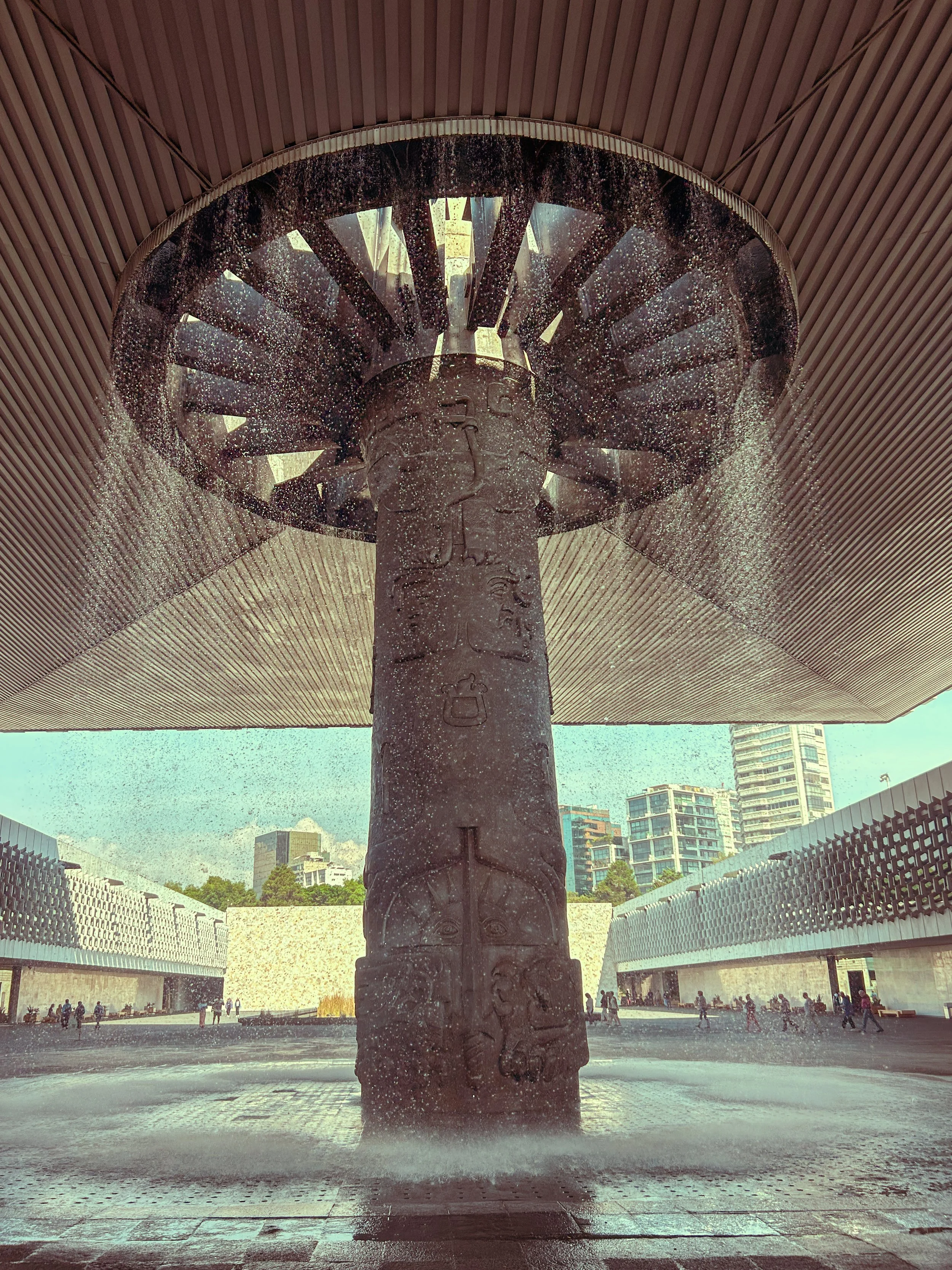 Fountain at Mexico City's Anthropology Museum