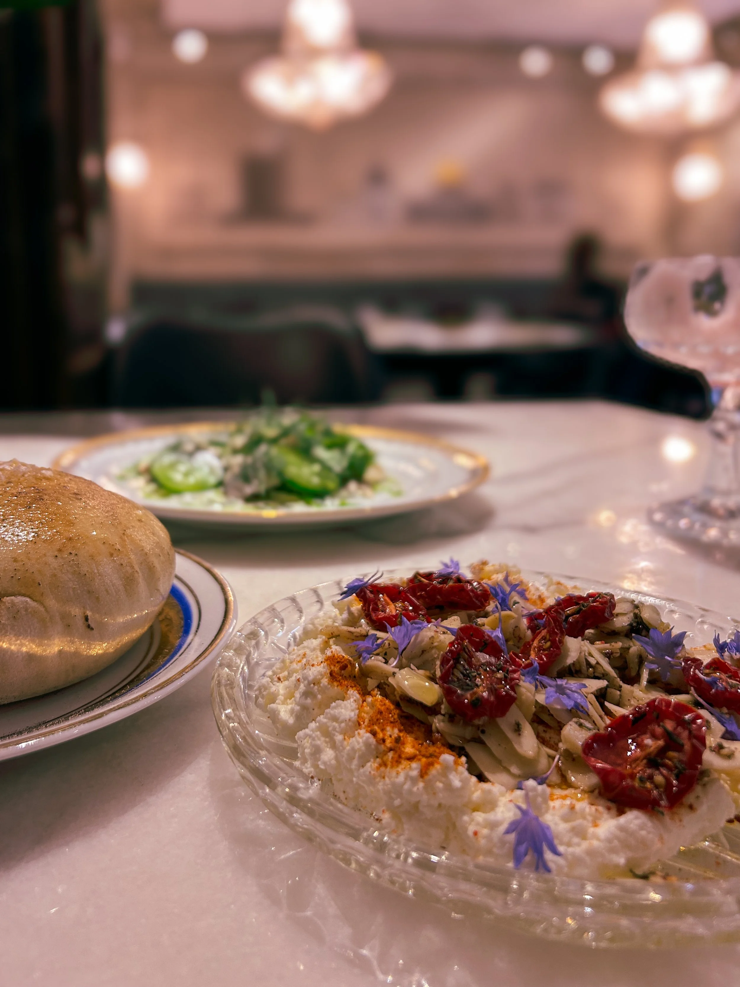 Feta and other dishes at Noah in Krakow