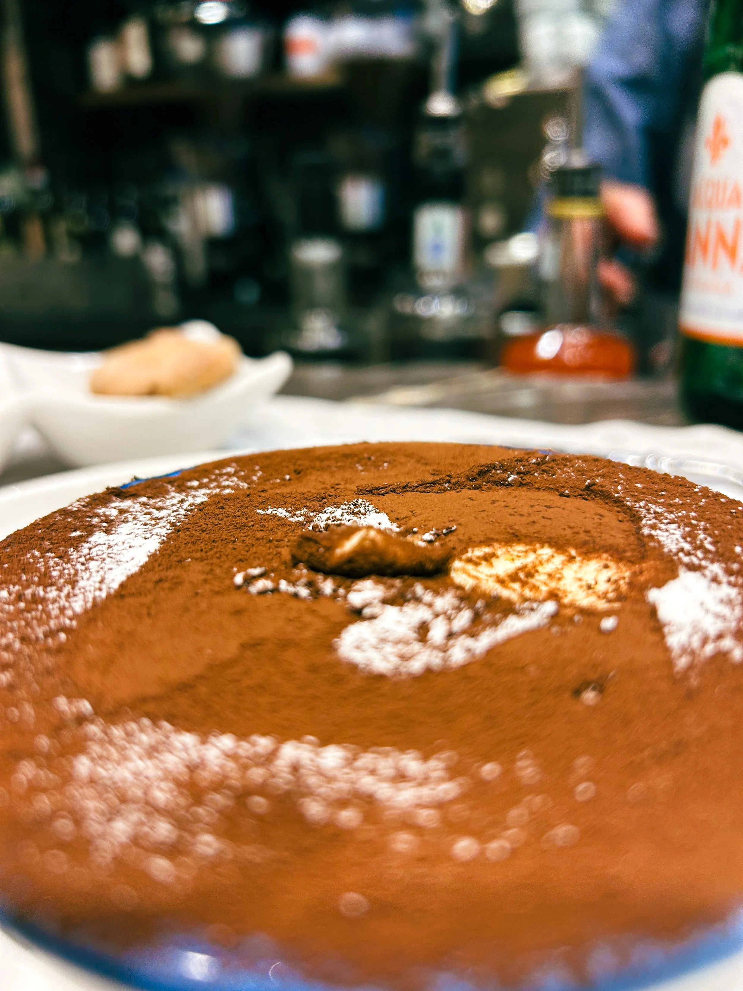 Bowl of Tiramisu at Roscioli Salumeria in Rome, Italy