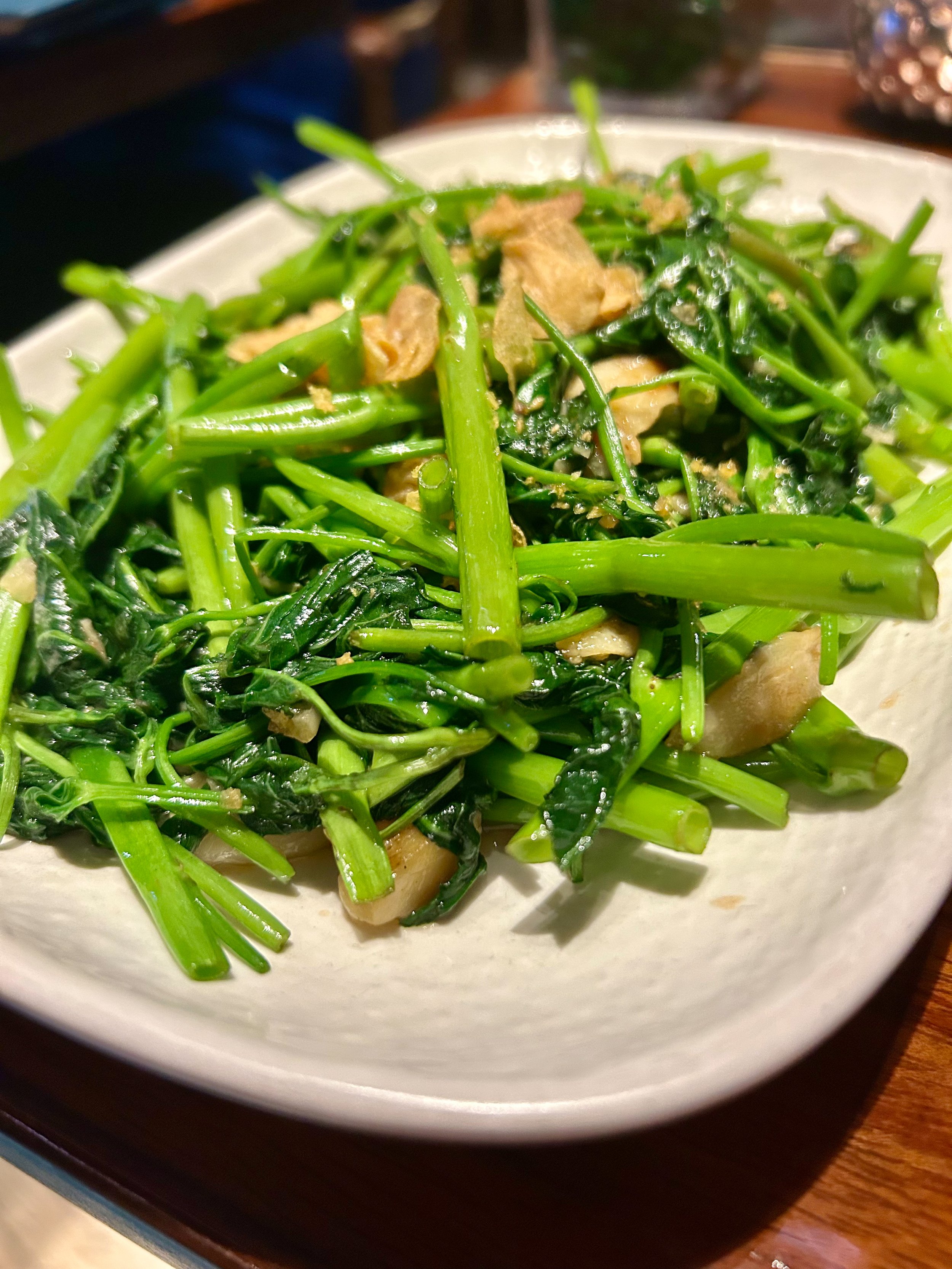 Plate of Morning Glory in Ho Chi Minh