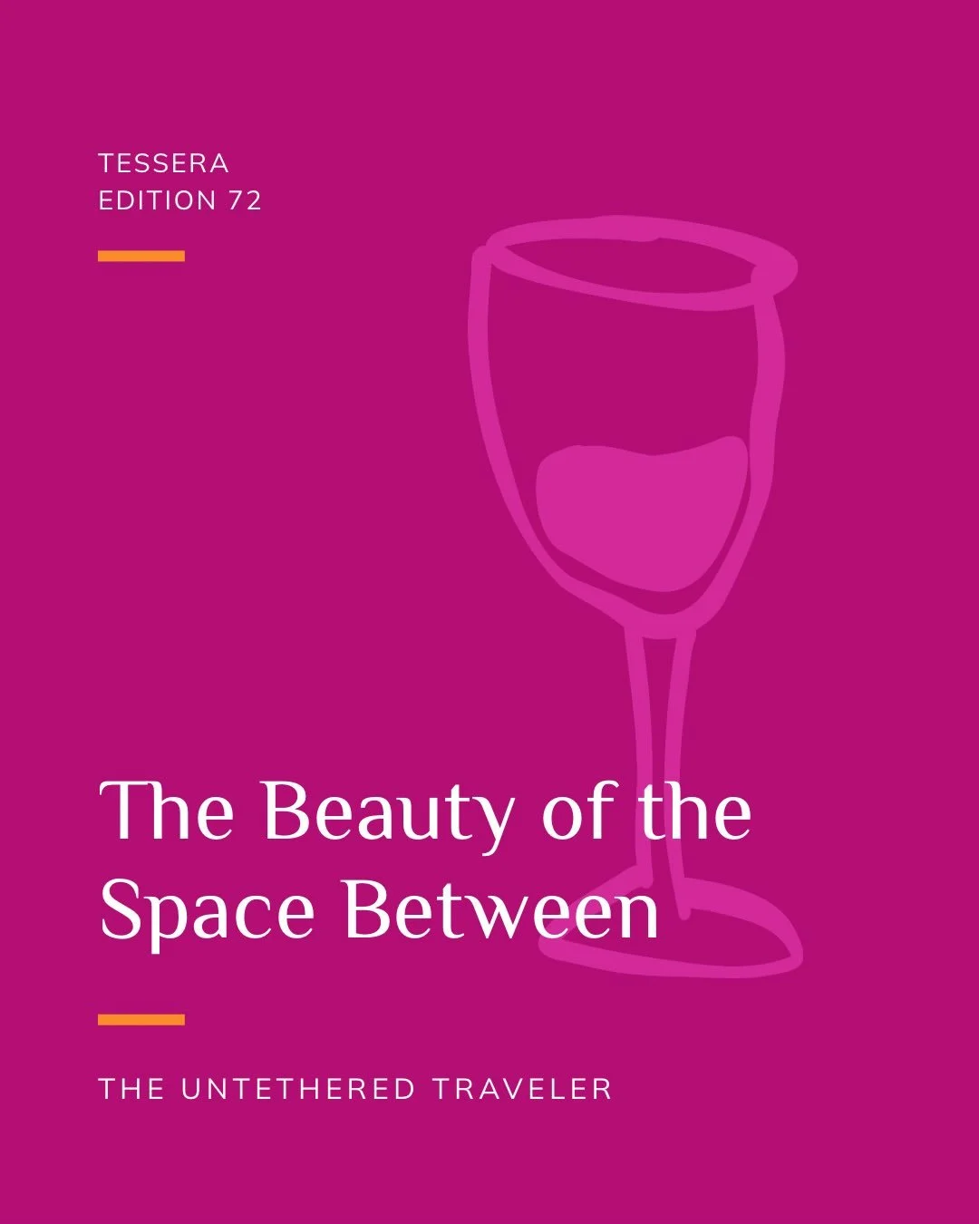 Nothing beautiful gets made alone.

Tessera Ed. 72:  The Beauty in the Space Between is now live.  Read from link in bio or copy the url below.

https://www.theuntetheredtraveler.com/tesserablog/the-beauty-in-the-space-between 

#IntentionalTravel #T