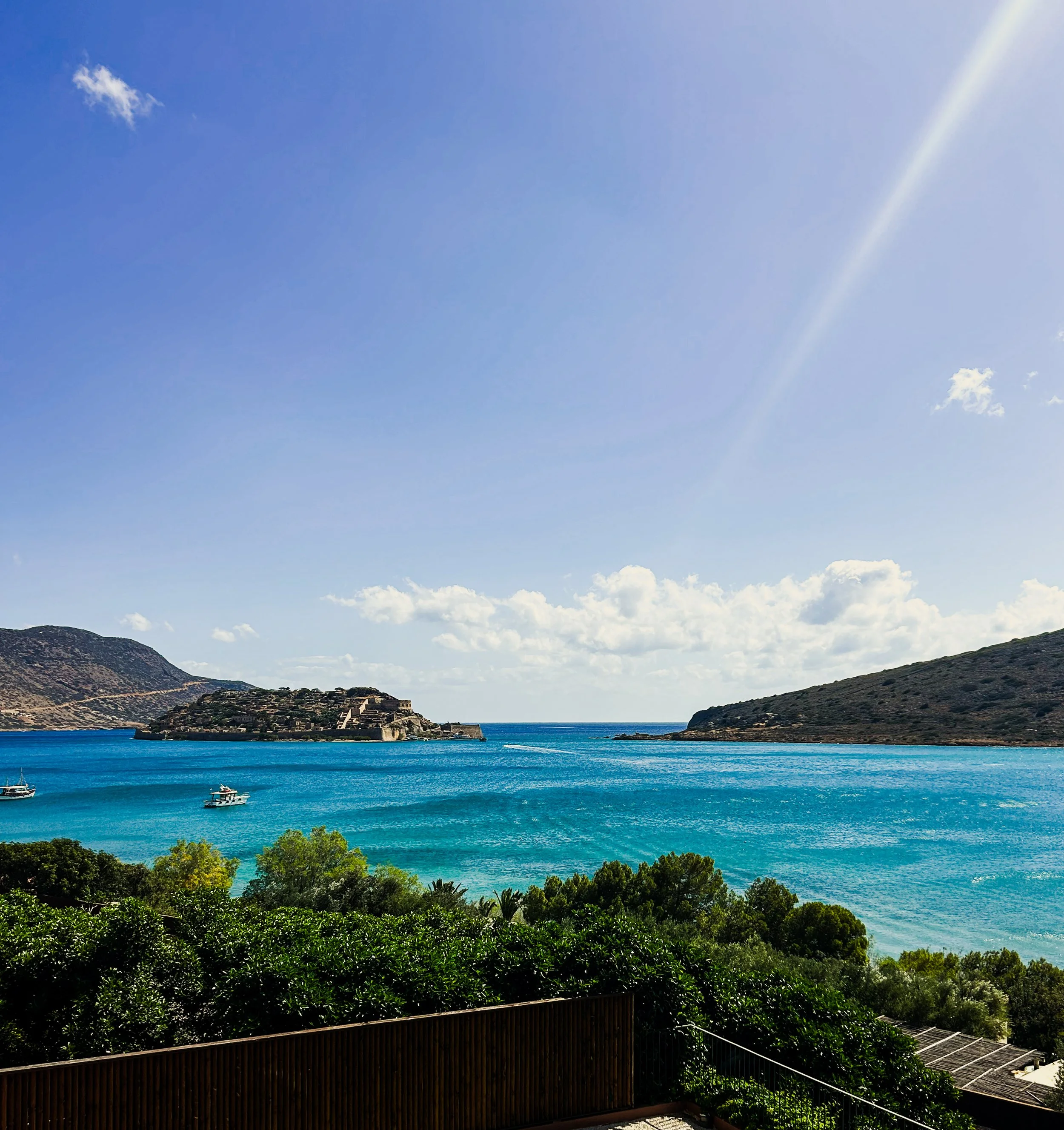 View from Elounda out to the Aegean Sea