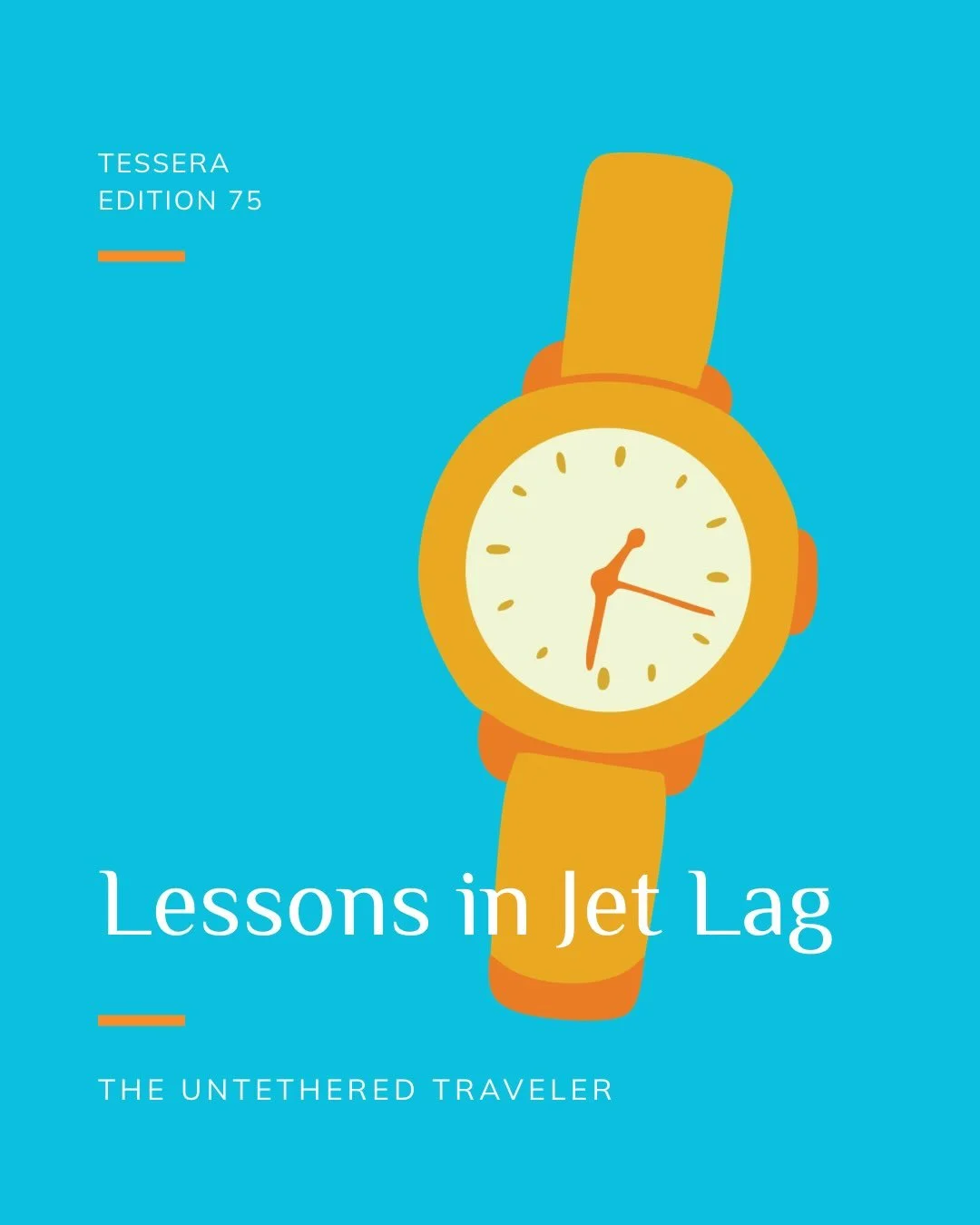 The travel advice that traveled. 

Tessera Ed. 75:  Lessons in Jet Lag is now live.  Read from link in bio.

#IntentionalTravel #TesseraMoments #untetheredtraveler