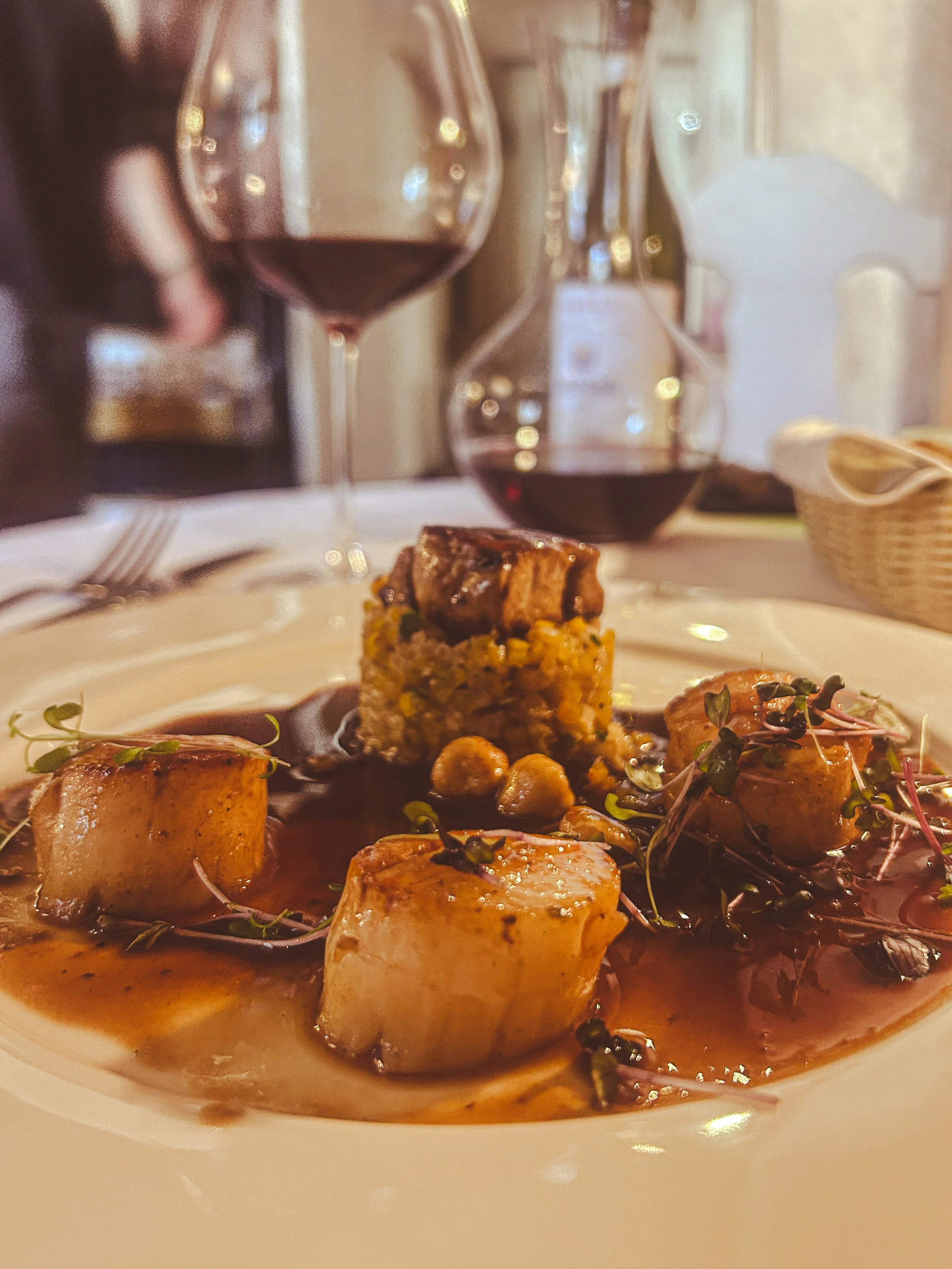 Scallops and Foie Gras at St Germain in Vilnius, Lithuania