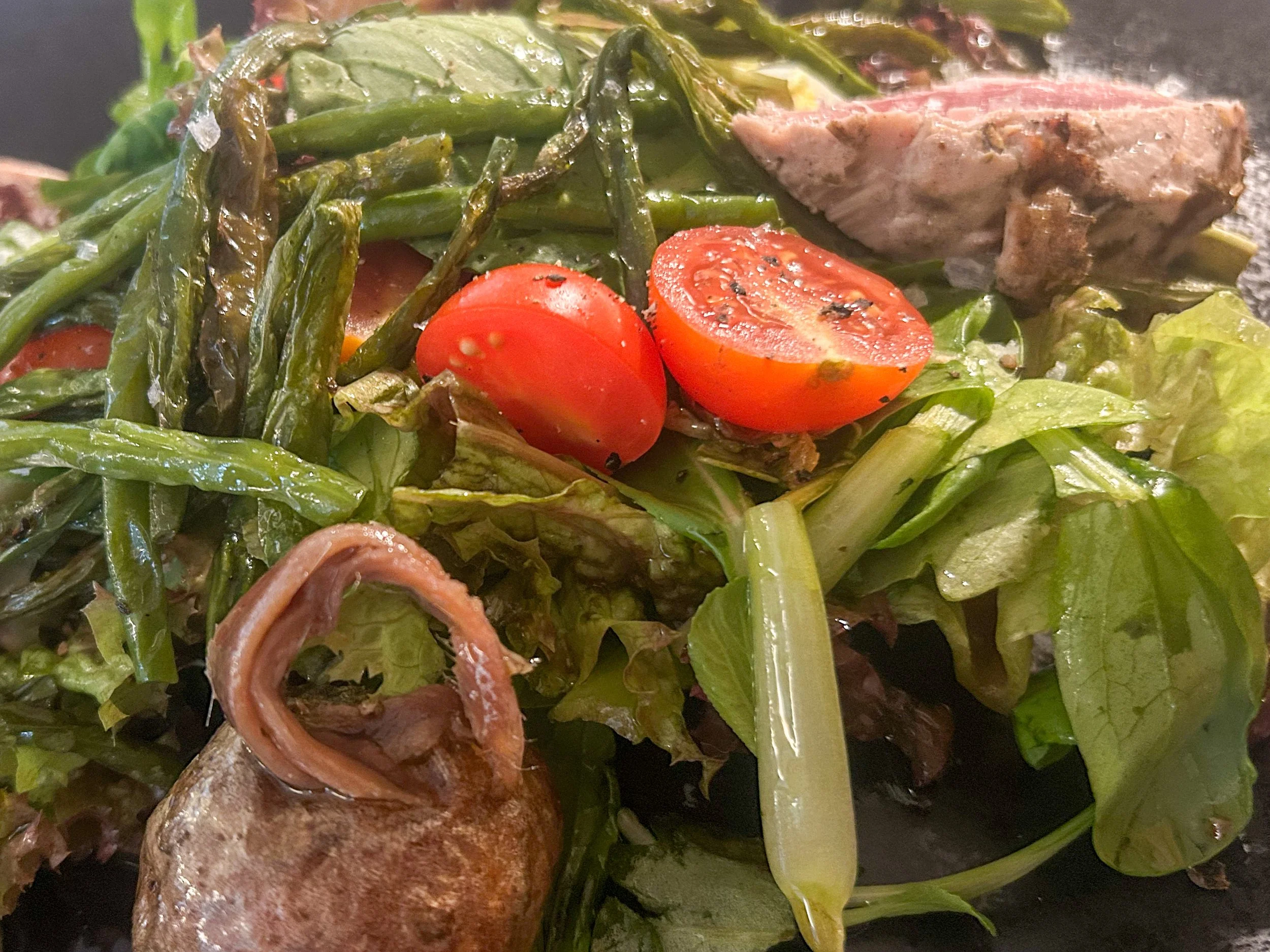 Salade Niçoise at St. Germain in Vilnius, Lithuania