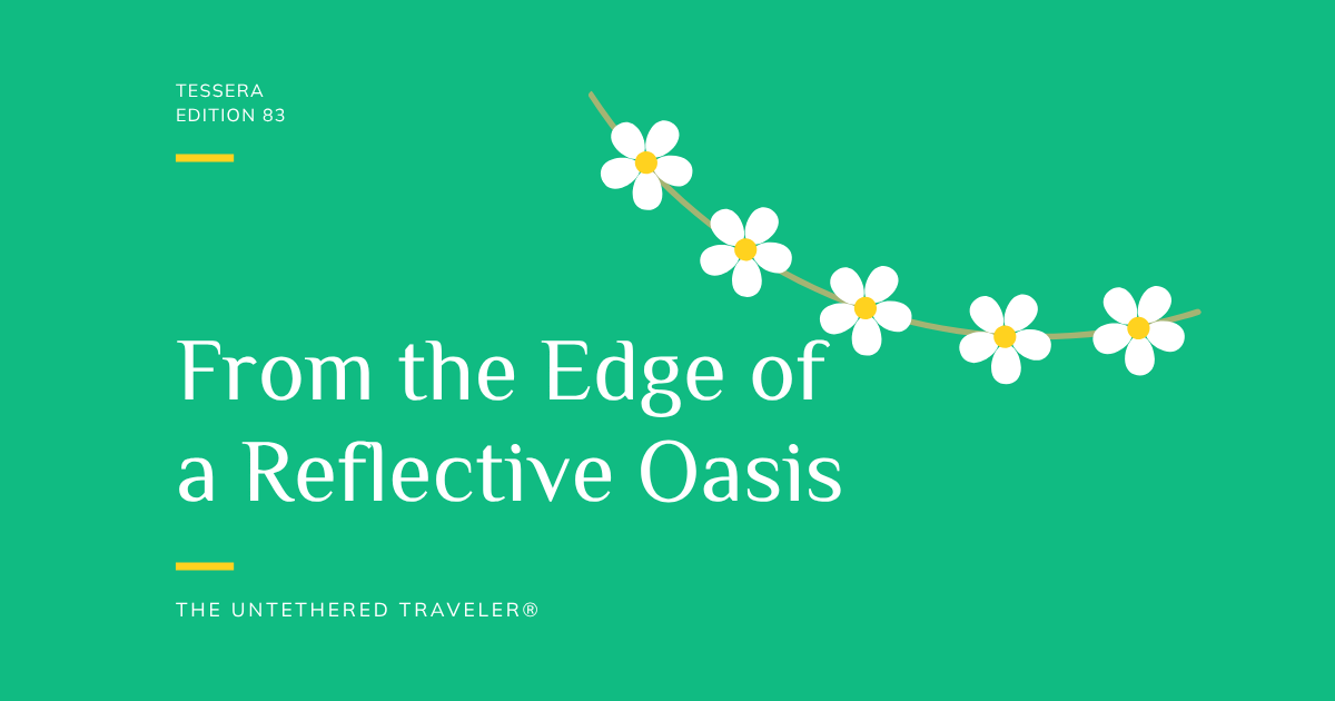 graphic for Tessera 83 with daisy chain against bright green background