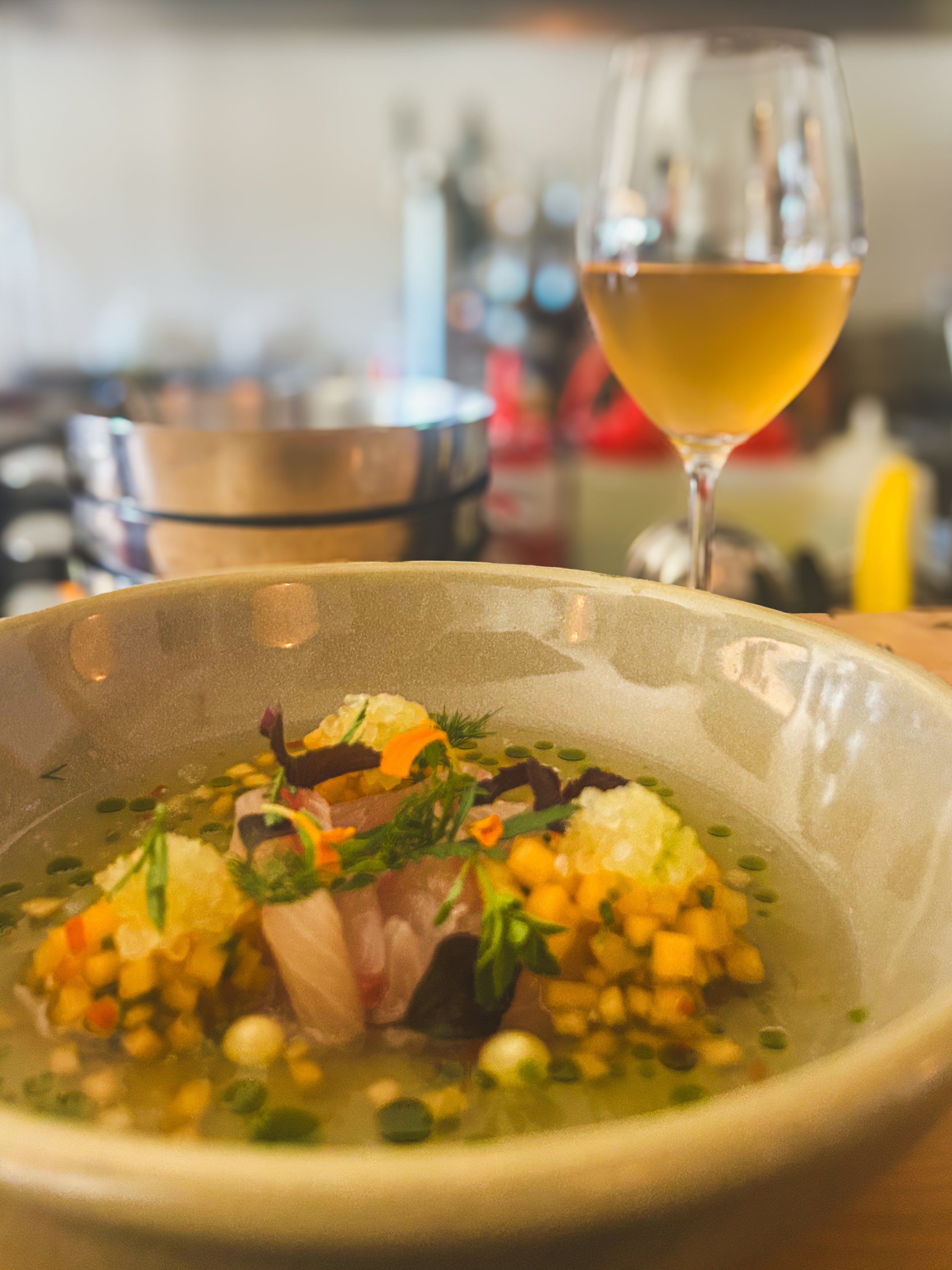 Kingfish Crudo at Londo in Christchurch, New Zealand