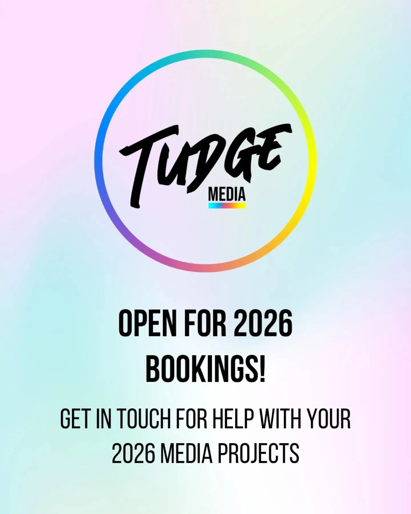 Welcome to 2026! 🍾🎇

After an incredible 2025 we are now taking bookings for 2026, we've already started filling up the calendar for another year of top tier media services. If you've been thinking about Videography, Photography or Design services 