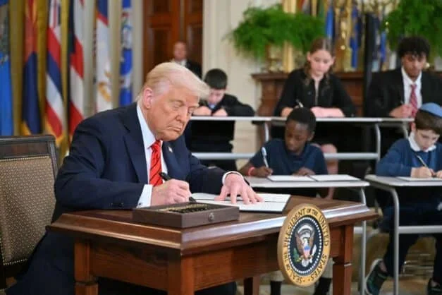 Trump celebrates returning education to states in national address, but feds still dominate