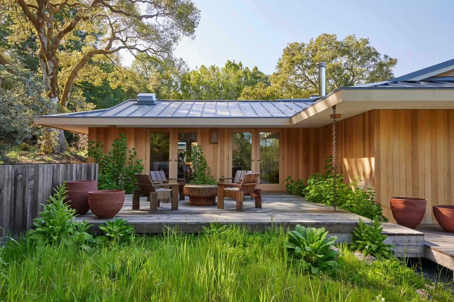 Decking with plantings in Mill Valley, CA