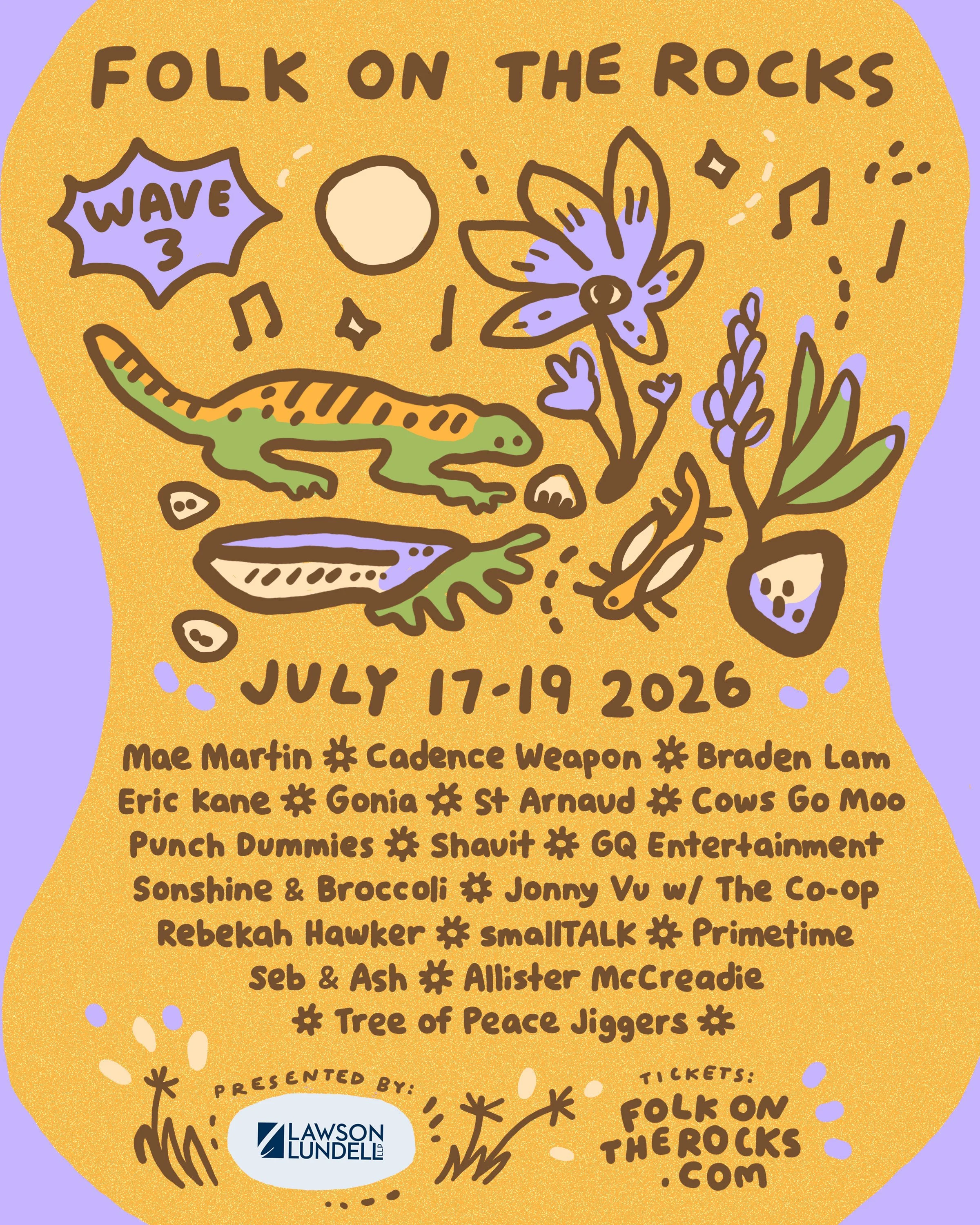 Third Wave of Artists Announced for 2026 Festival Lineup!!