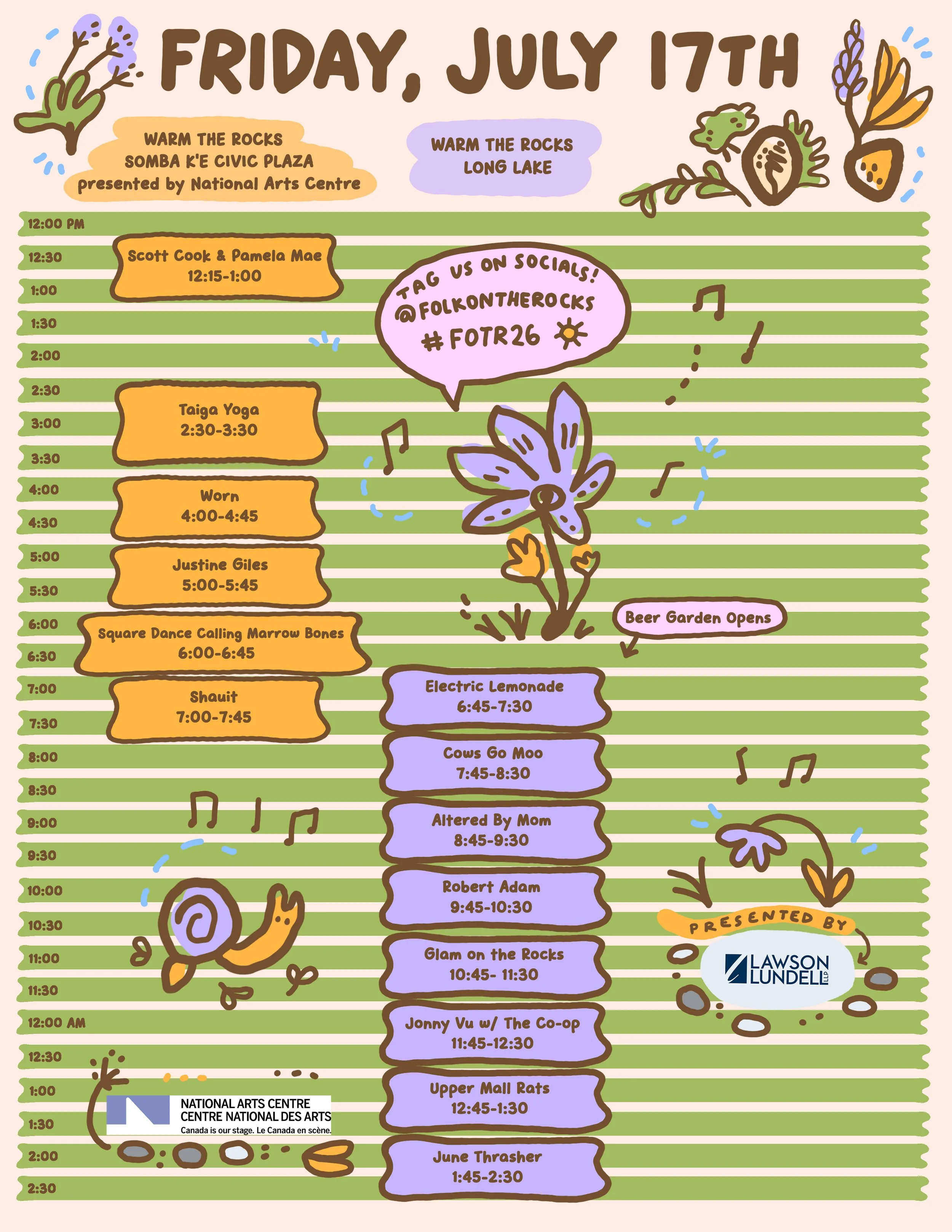 Friday Folk on the Rocks 2026 Schedule