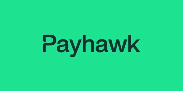 Green background with black text that reads 'Payhawk'.