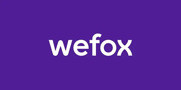 The Wefox logo on a purple background.