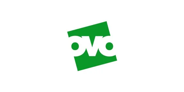 The viewers are looking at a green and white logo with a tilted square shape and the letters 'ove' inside it.